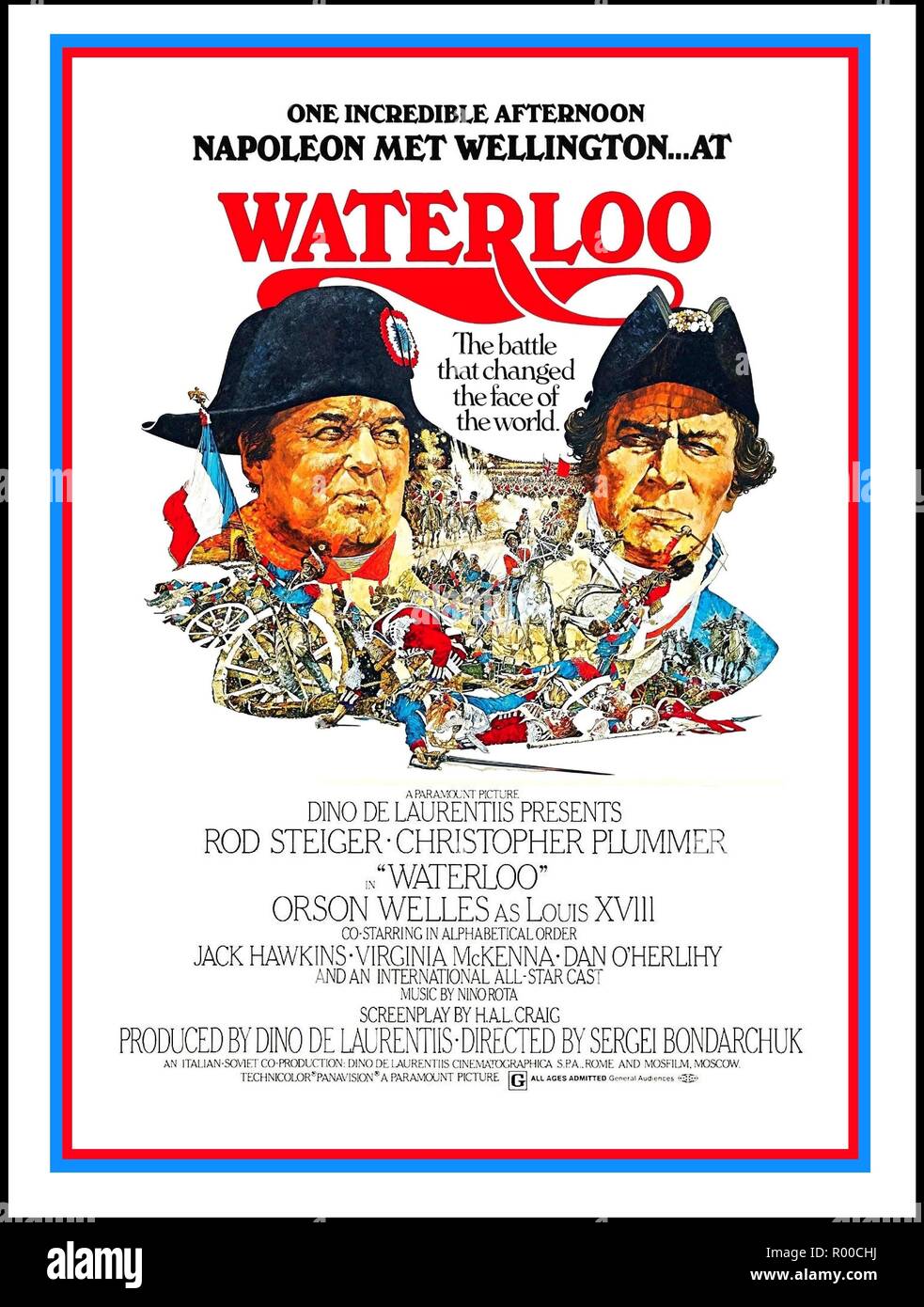 Waterloo  Year : 1970 Italy / Soviet Union Director : Sergei Bondarchuk Poster (USA) Stock Photo