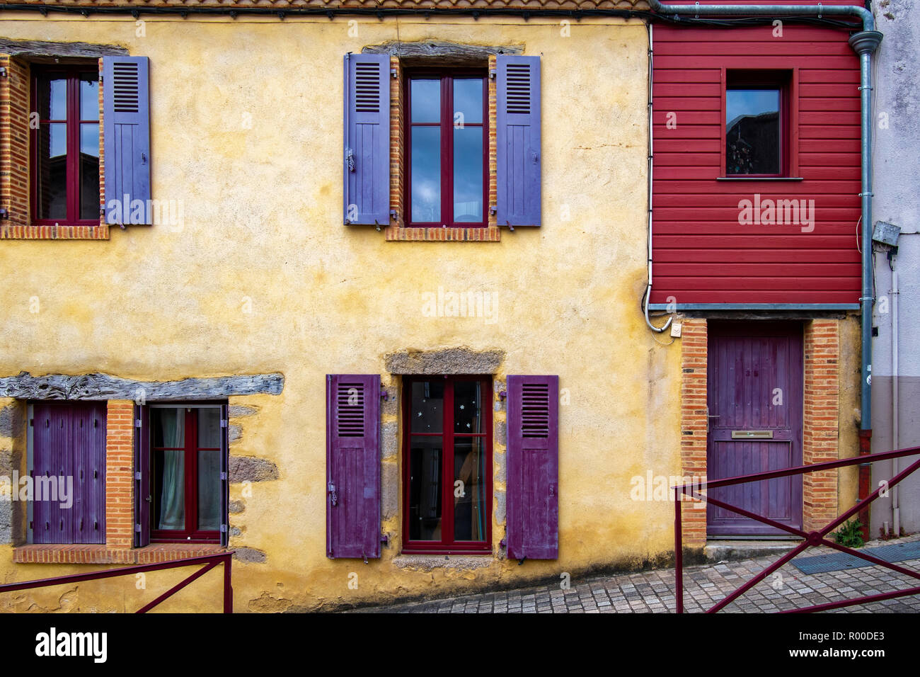 Colorful house in Clisson village in France Stock Photo