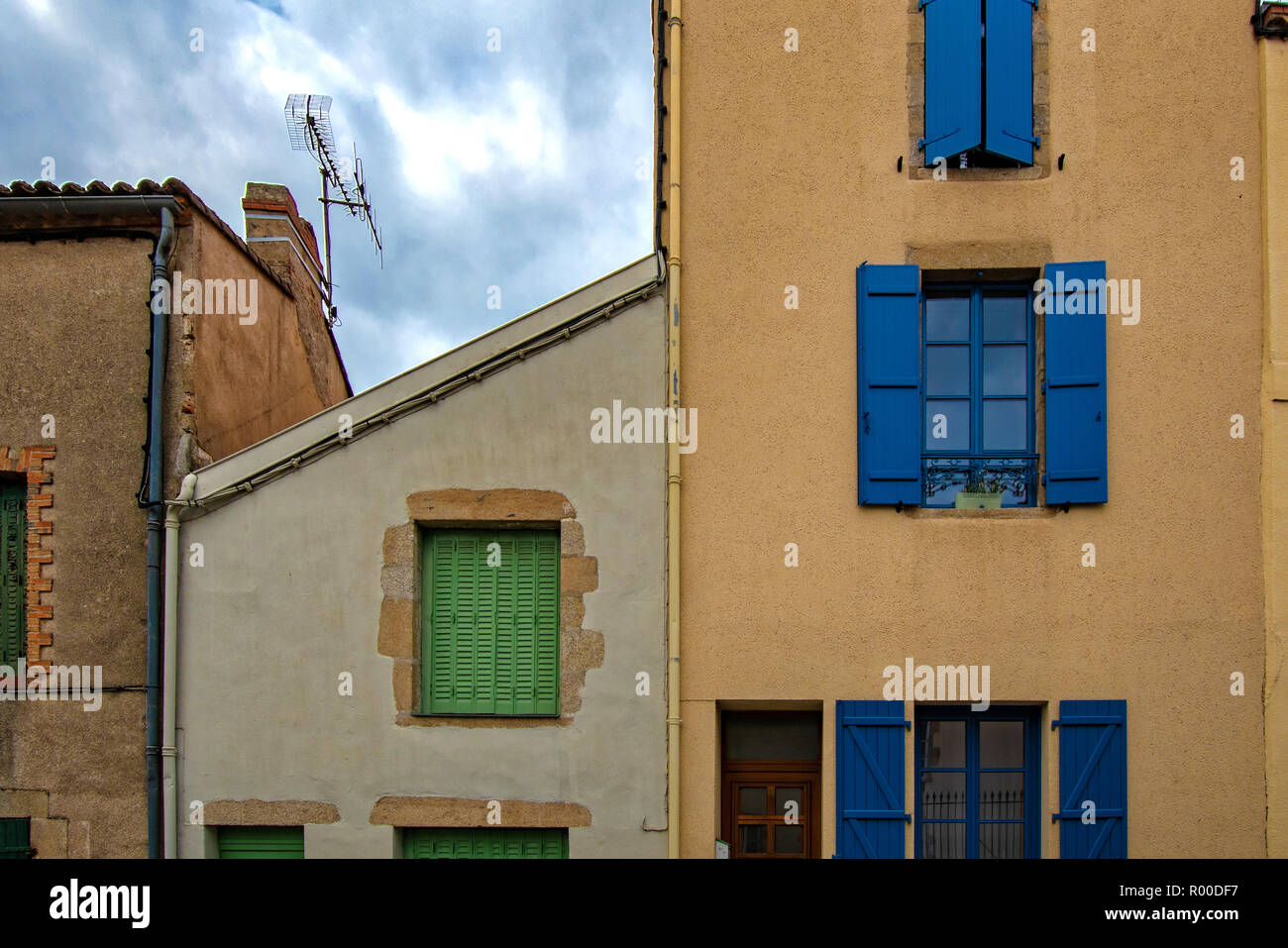 Colorful house in Clisson village in France Stock Photo
