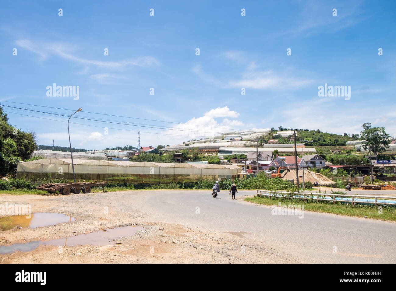 Landscape of the suburb of Dalat, Vietnam Stock Photo