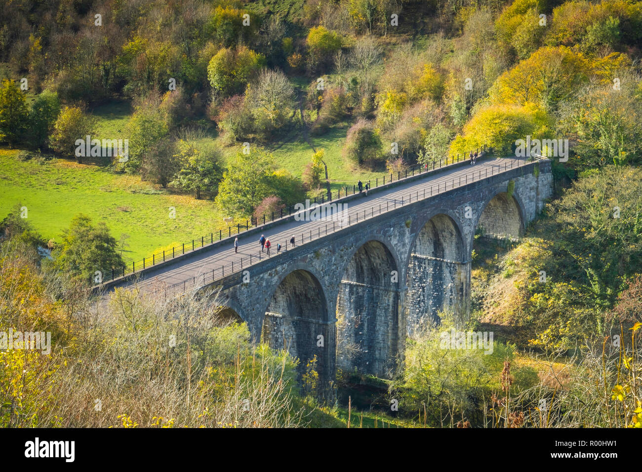 The Headstone Viaduct in Monsal Dale. Stock Photo