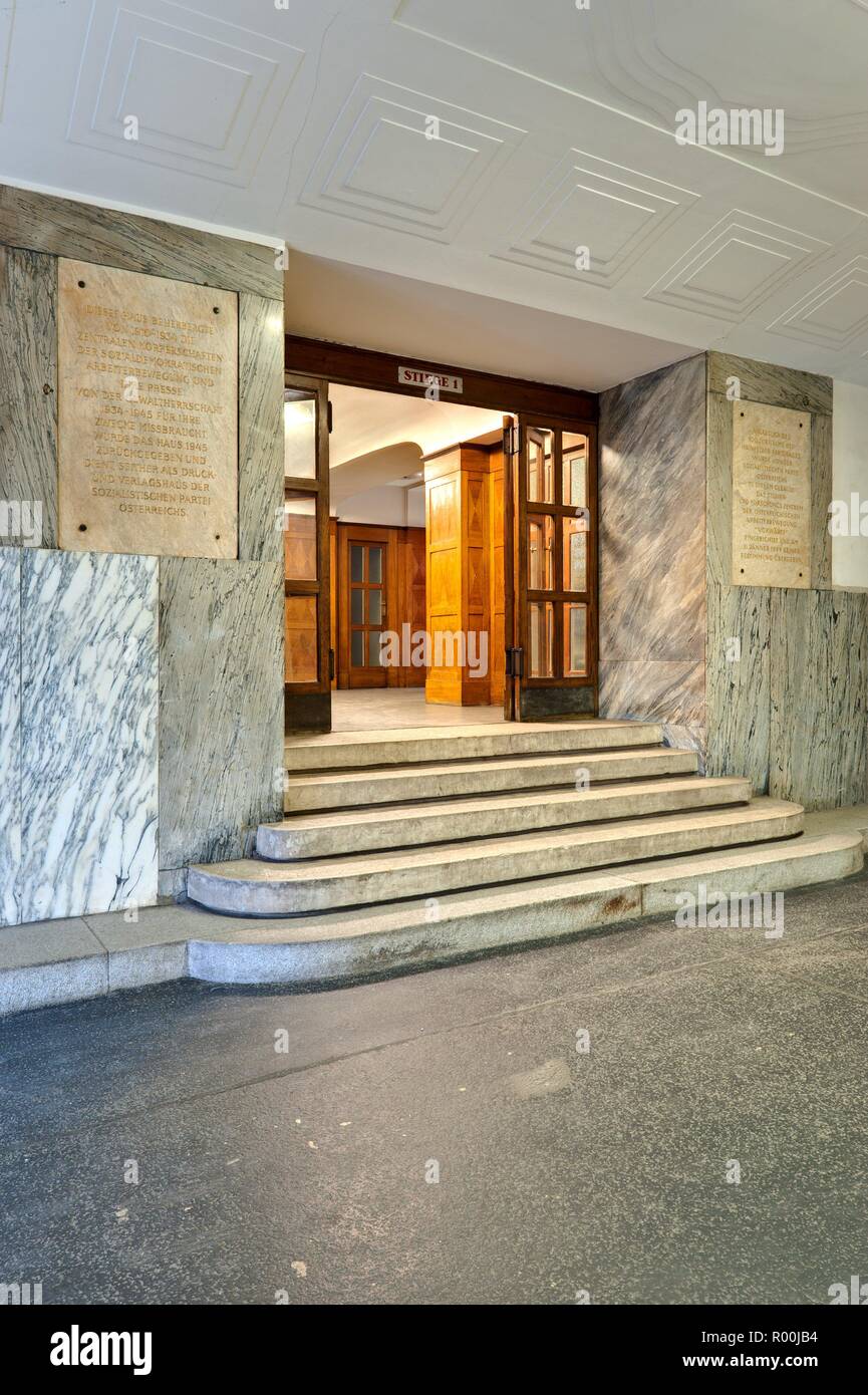 Vien, Verlagshaus Vorwärts, Hubert Gessner und Rudolf Perco 1909, Foyer