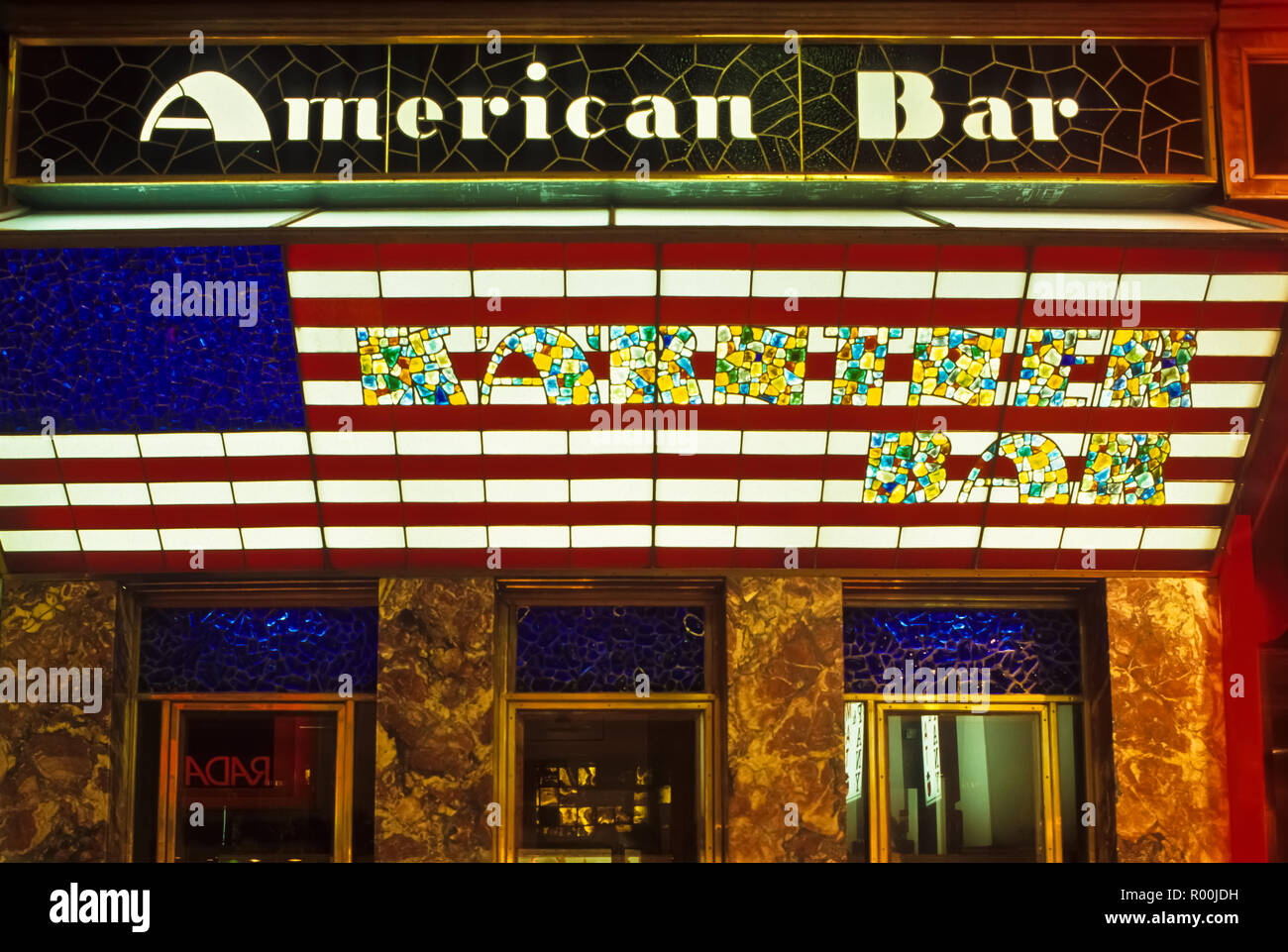Wien, Jugenstil, American Bar von Adolph Loos - Vienna, Art Nouveau, American Bar by Adolph Loos Stock Photo