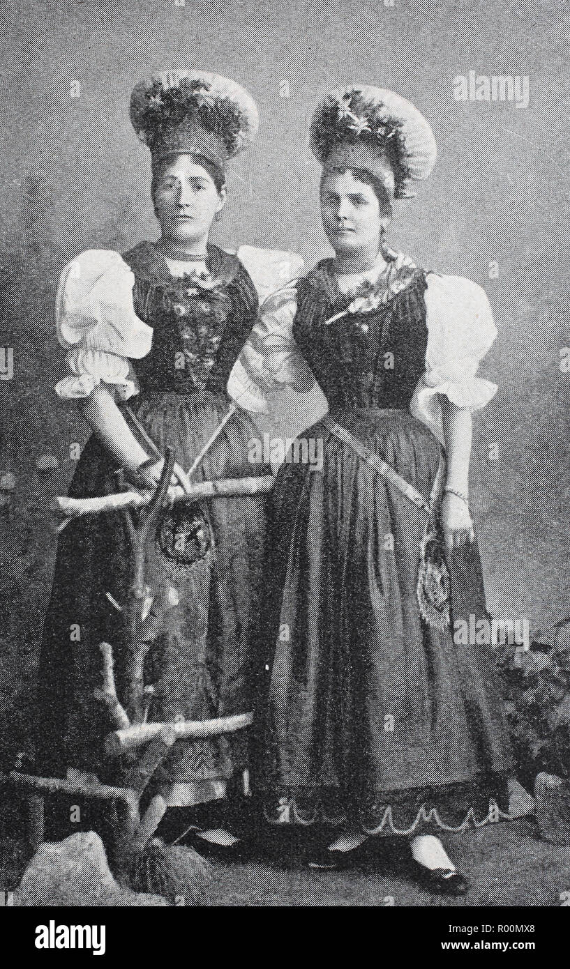 Digital improved reproduction, farmer's wife in traditional dress from the  valley Drautal, Carinthia, Austria, original print from the year 1899 Stock  Photo - Alamy