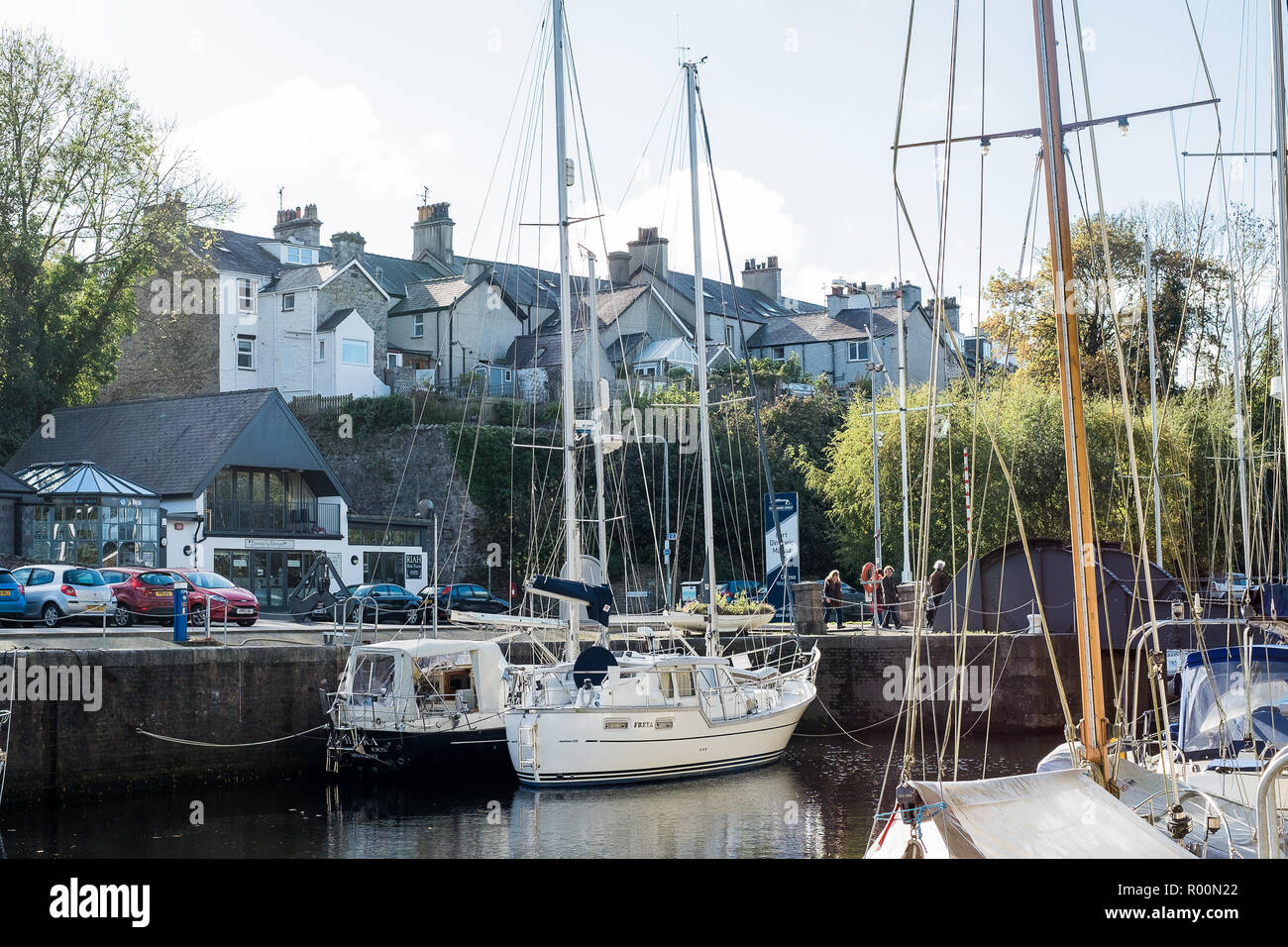 Port Dinorwic marina, North Wales, Caernarfon, UK Stock Photo Alamy