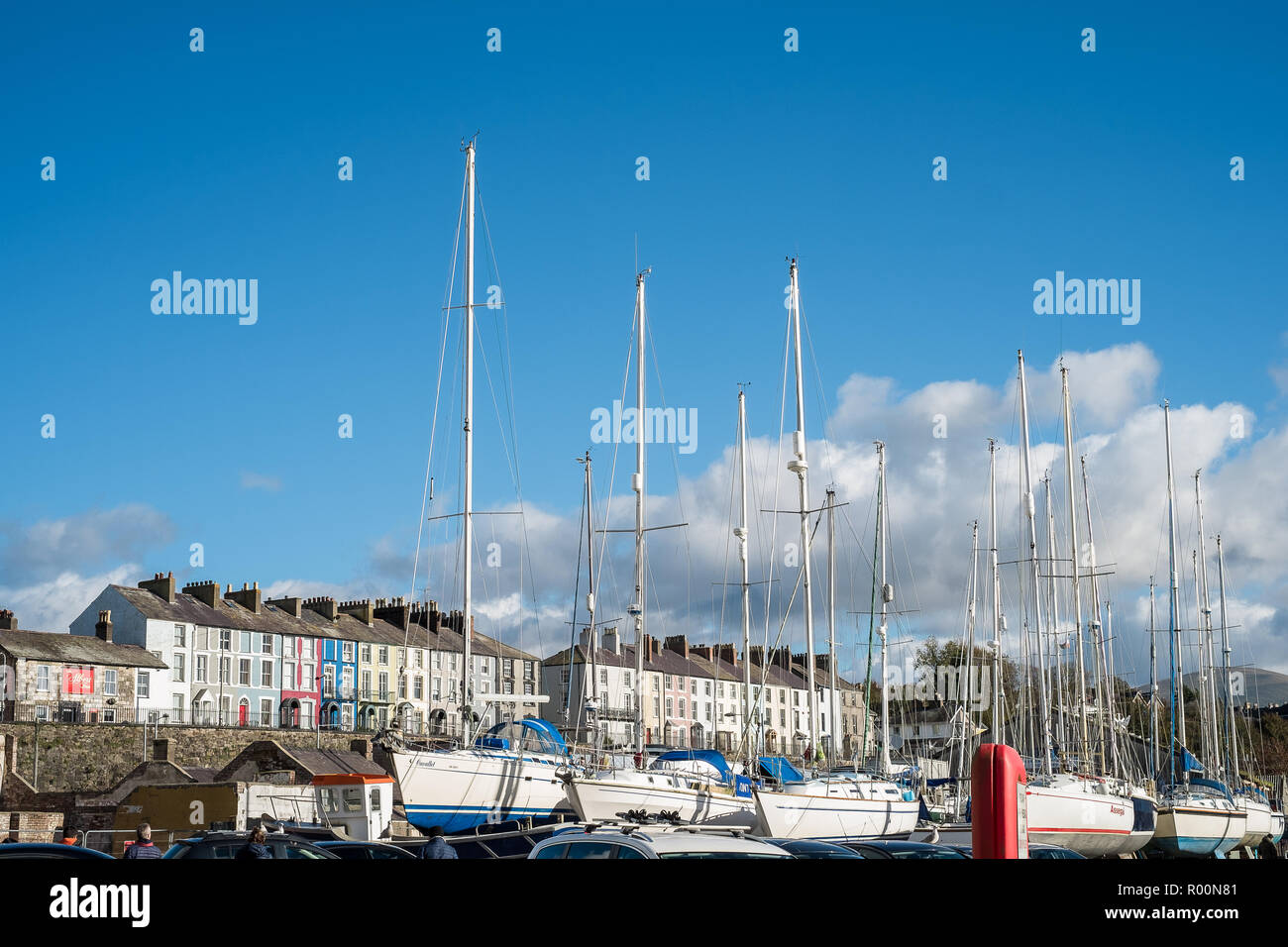 Caernarfon marina, North Wales, UK Stock Photo Alamy