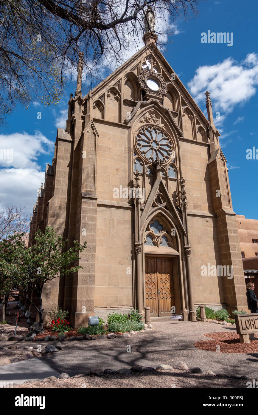 Loretto Chapel in Santa Fe Home of the Miraculous Spiral Staircase Stock Photo Alamy