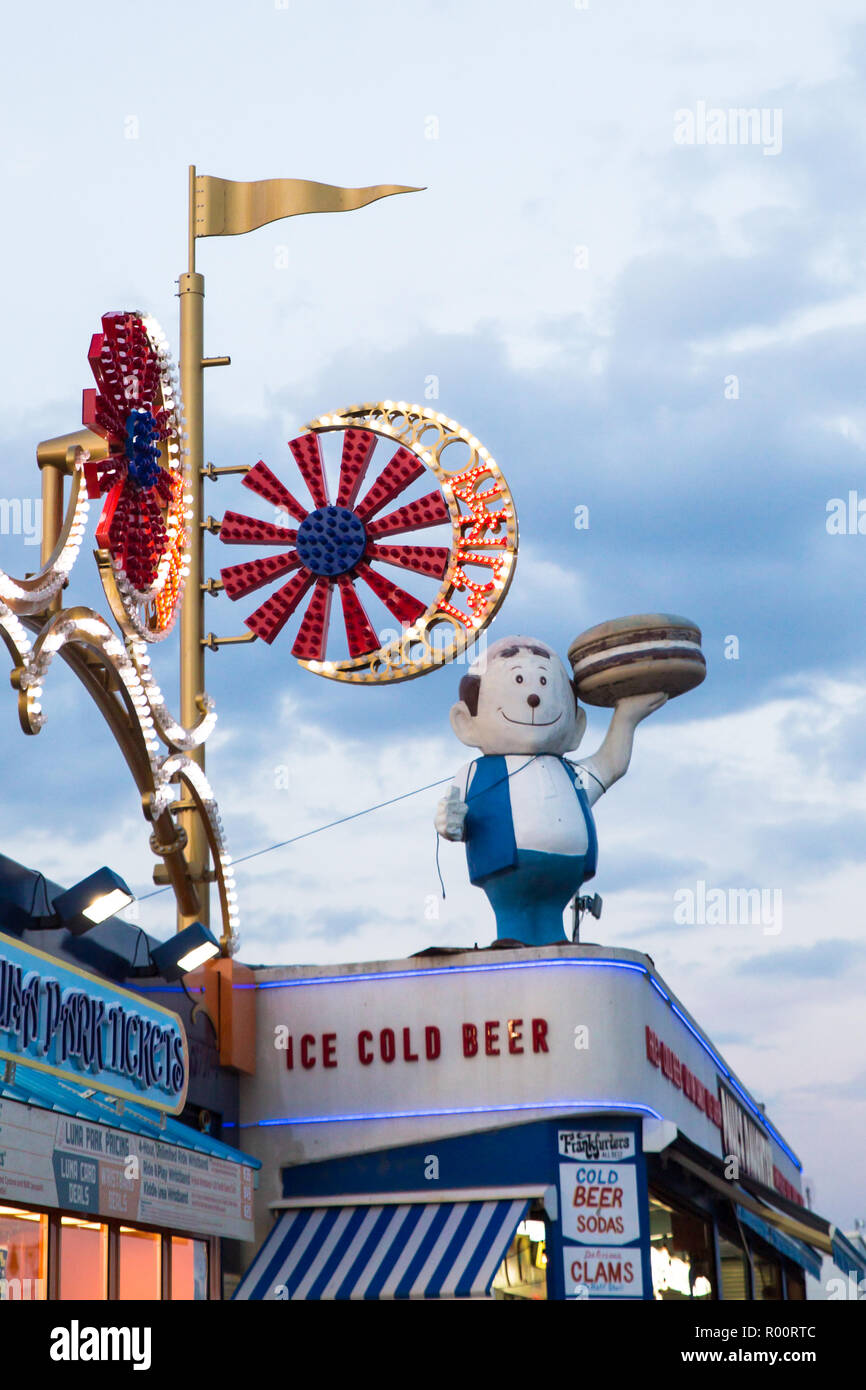 BROOKLYN, NEW YORK JULY 10, 2015 View of historic snack bar