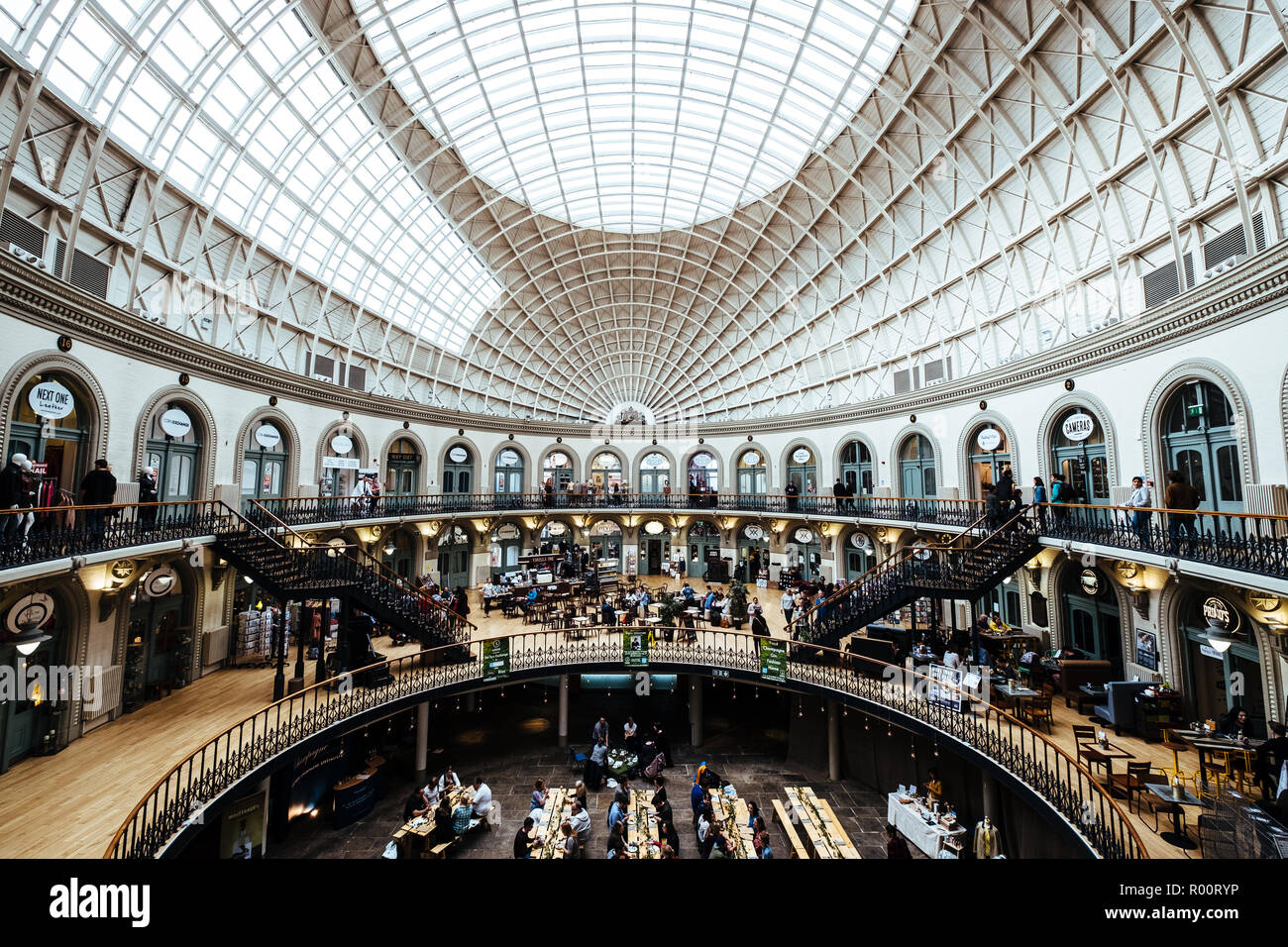 Interior of the Corn Exchange in Leeds, England, UK Stock Photo Alamy