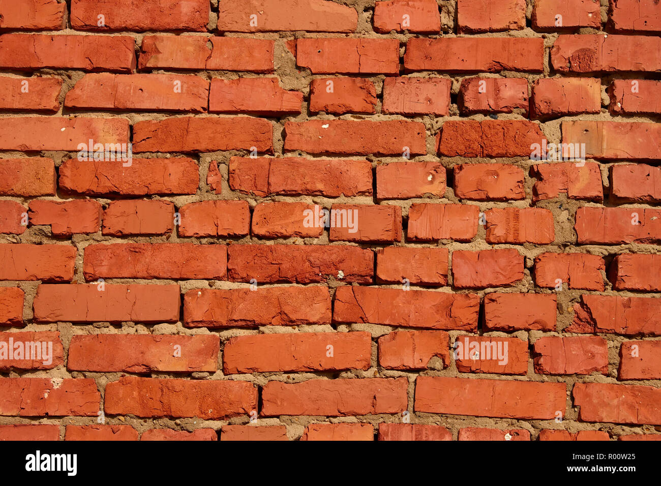 Detail of brick walls. Brick related claysandy mortar Stock Photo Alamy