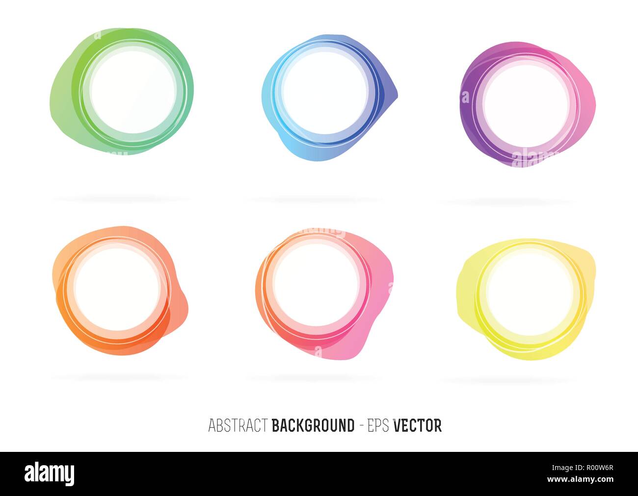 colored rings with copy space , vector graphic , abstract Stock Photo