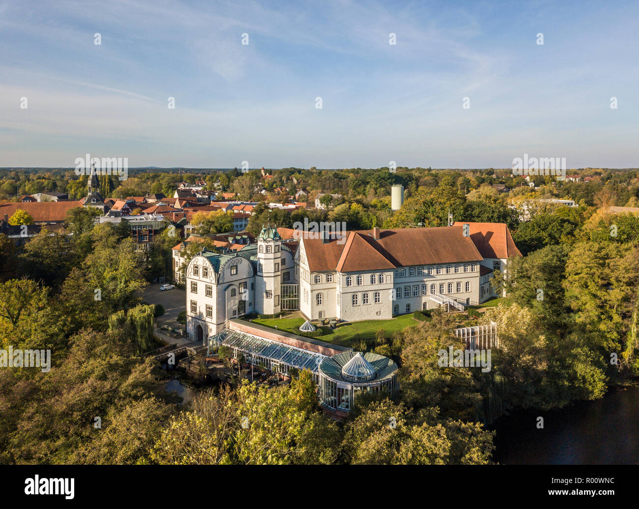 Aerial view of Gifhorn Castle in autumn, Germany Stock Photo Alamy