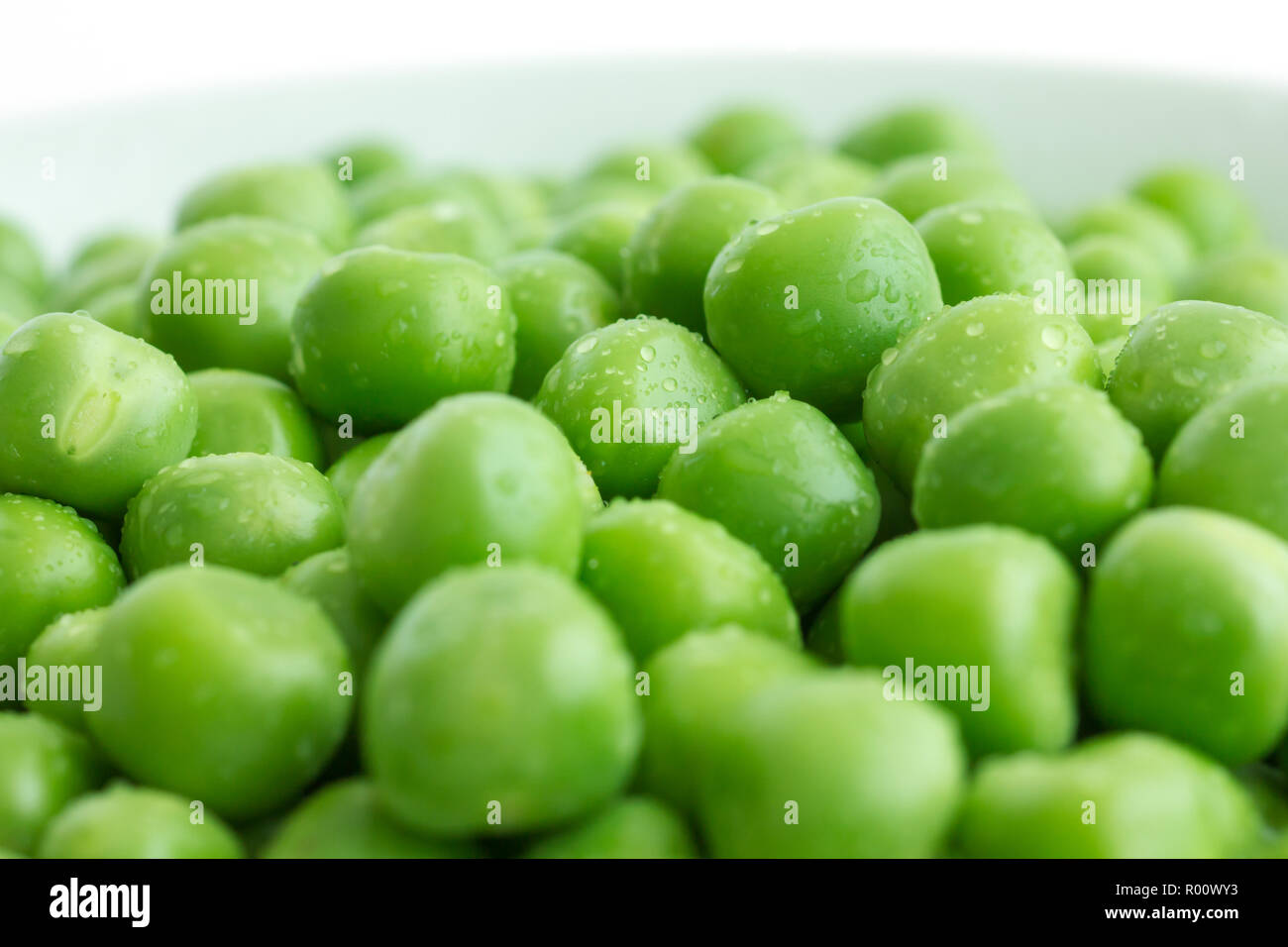 Detail of fresh garden peas. Stock Photo