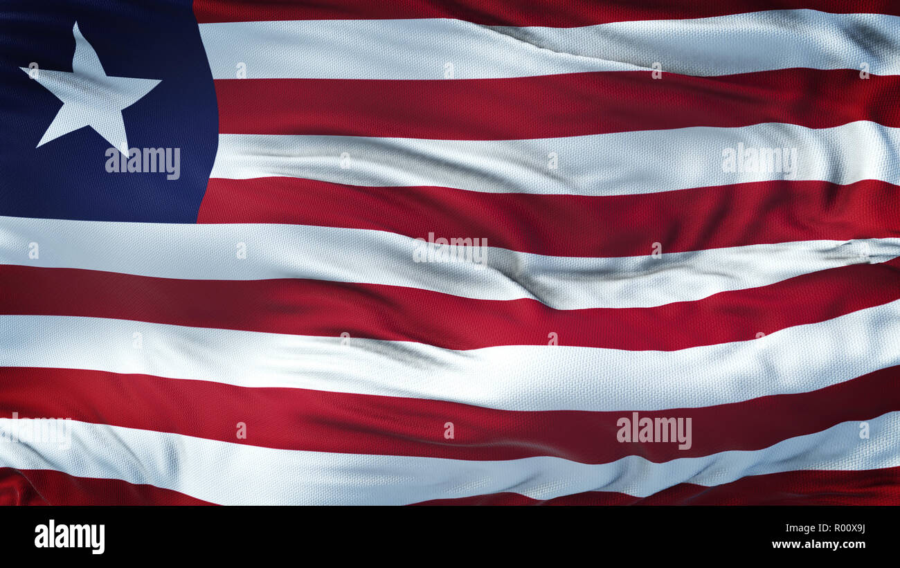 LIBERIA Realistic Waving Flag Background Stock Photo - Alamy