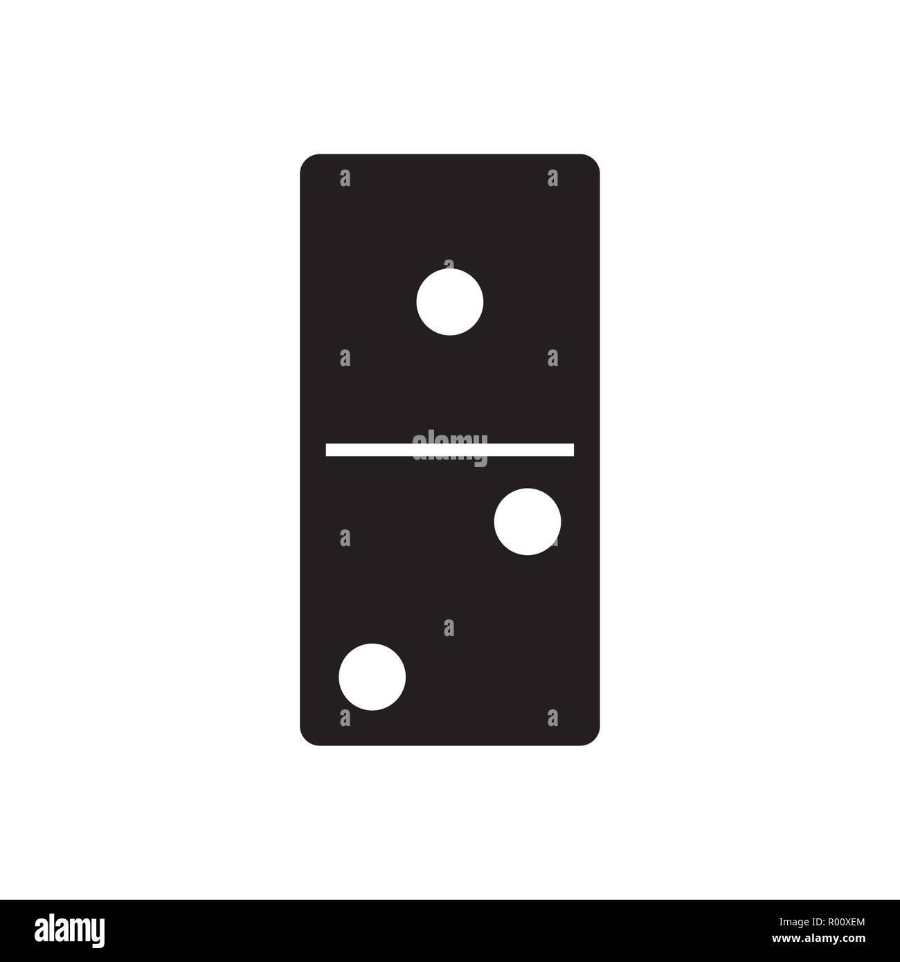 Black domino icon. gaming item,isolated on white background,vector illustration Stock Vector