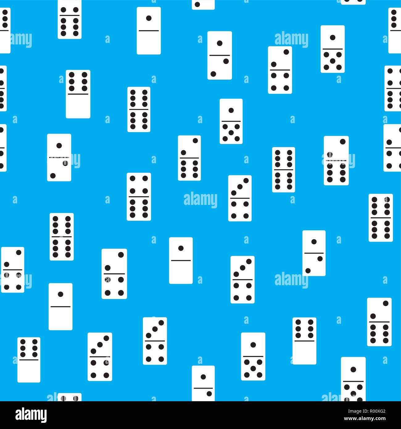 Dominos bones seamless pattern, flat vector illustration Stock Vector