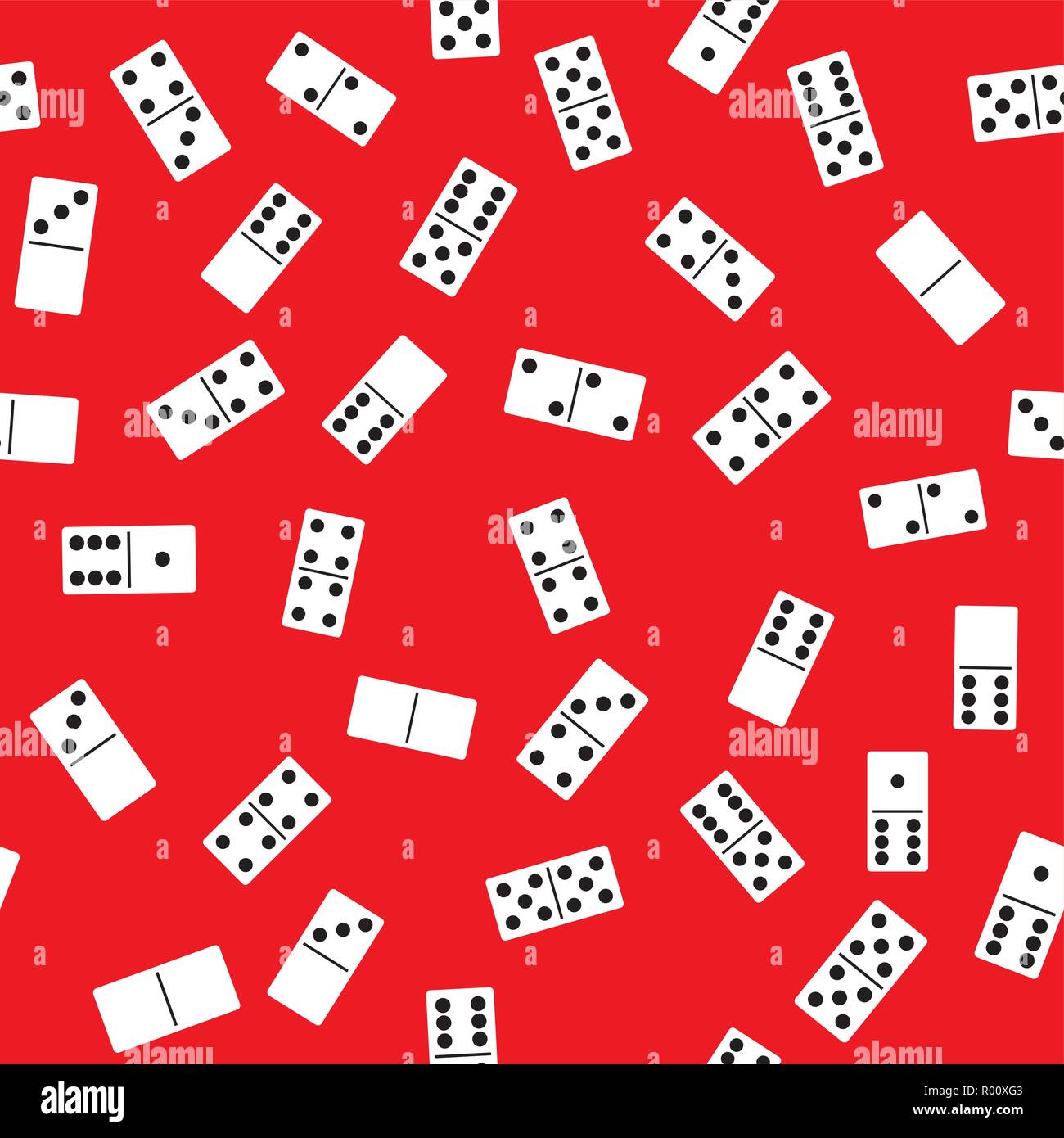 Dominos bones seamless pattern, flat vector illustration Stock Vector