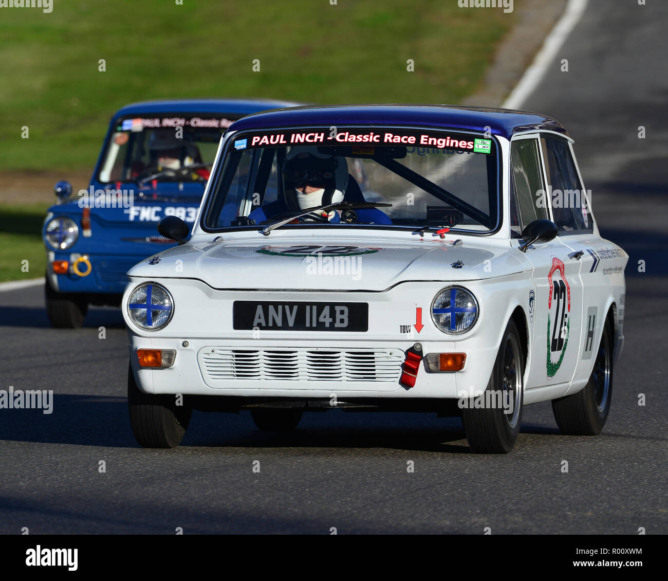 Michael Loveland, Hillman Imp Deluxe, Classic Touring Car Racing Club, Pre-66, BARC, British Automobile Racing Club, National Championship, Brands Hat Stock Photo