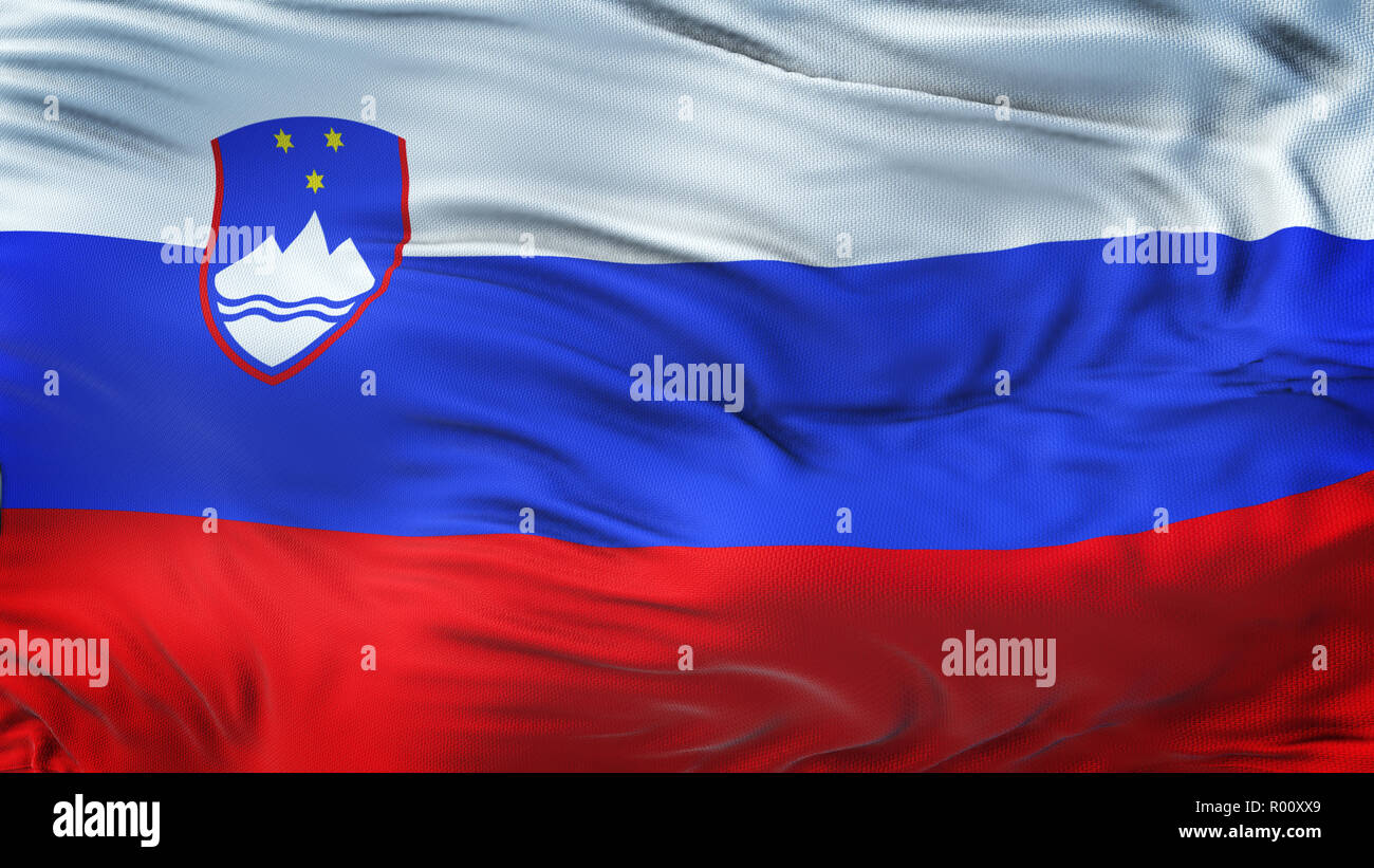 SLOVENIA Realistic Waving Flag Background Stock Photo - Alamy