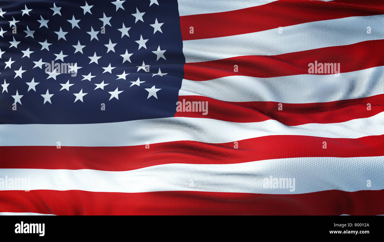 United States of America Realistic Waving Flag Background Stock Photo ...