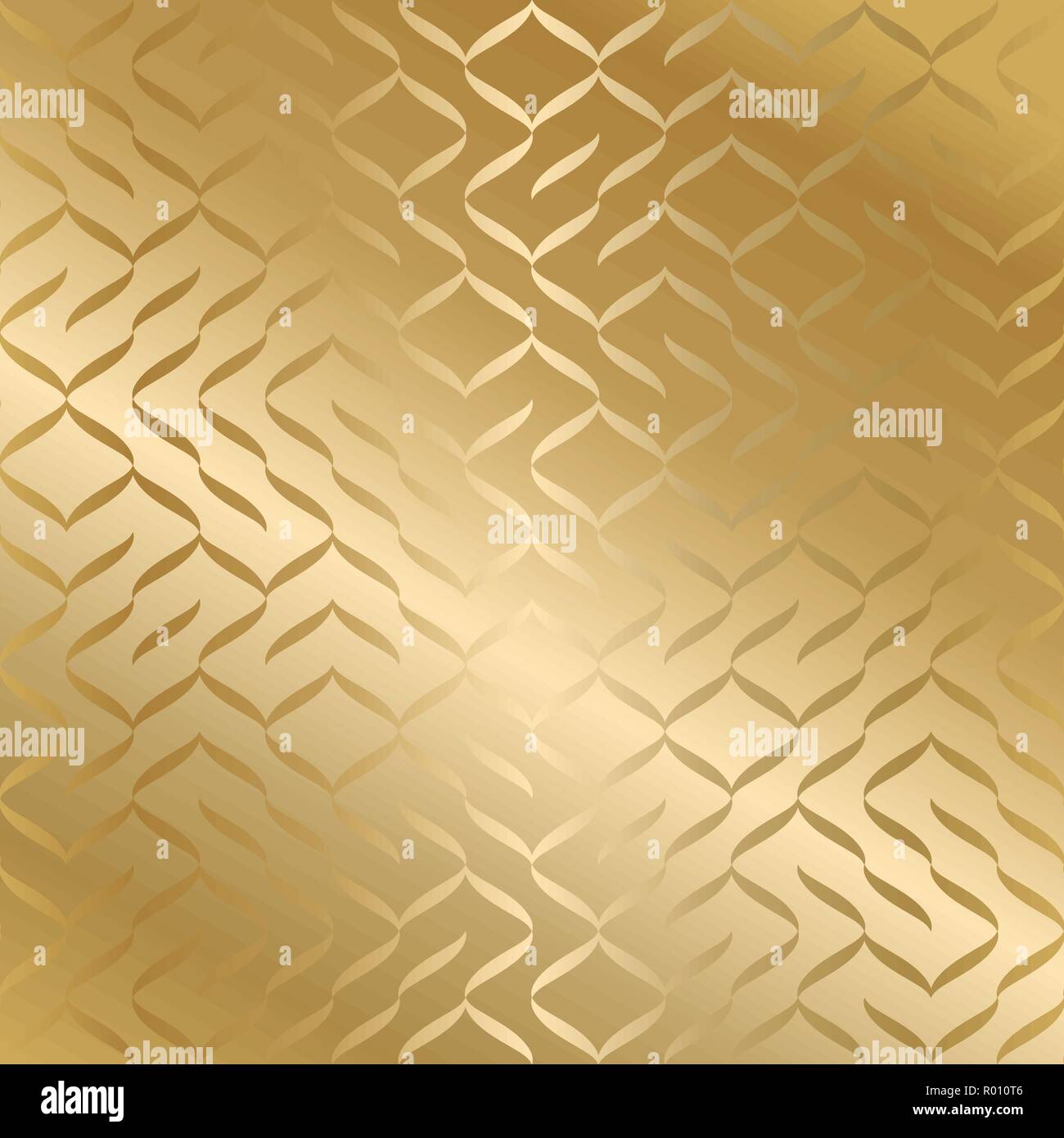 Geometric seamless golden texture. Gold wrapping paper pattern background. Simple luxury graphic print. Vector repeating line modern swatch Stock Vector