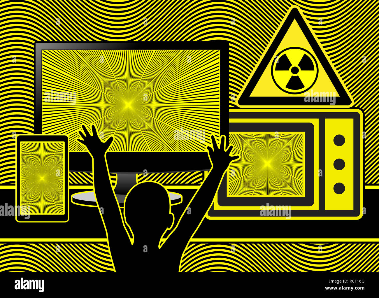Harmful radiation from the computer hi-res stock photography and images -  Alamy