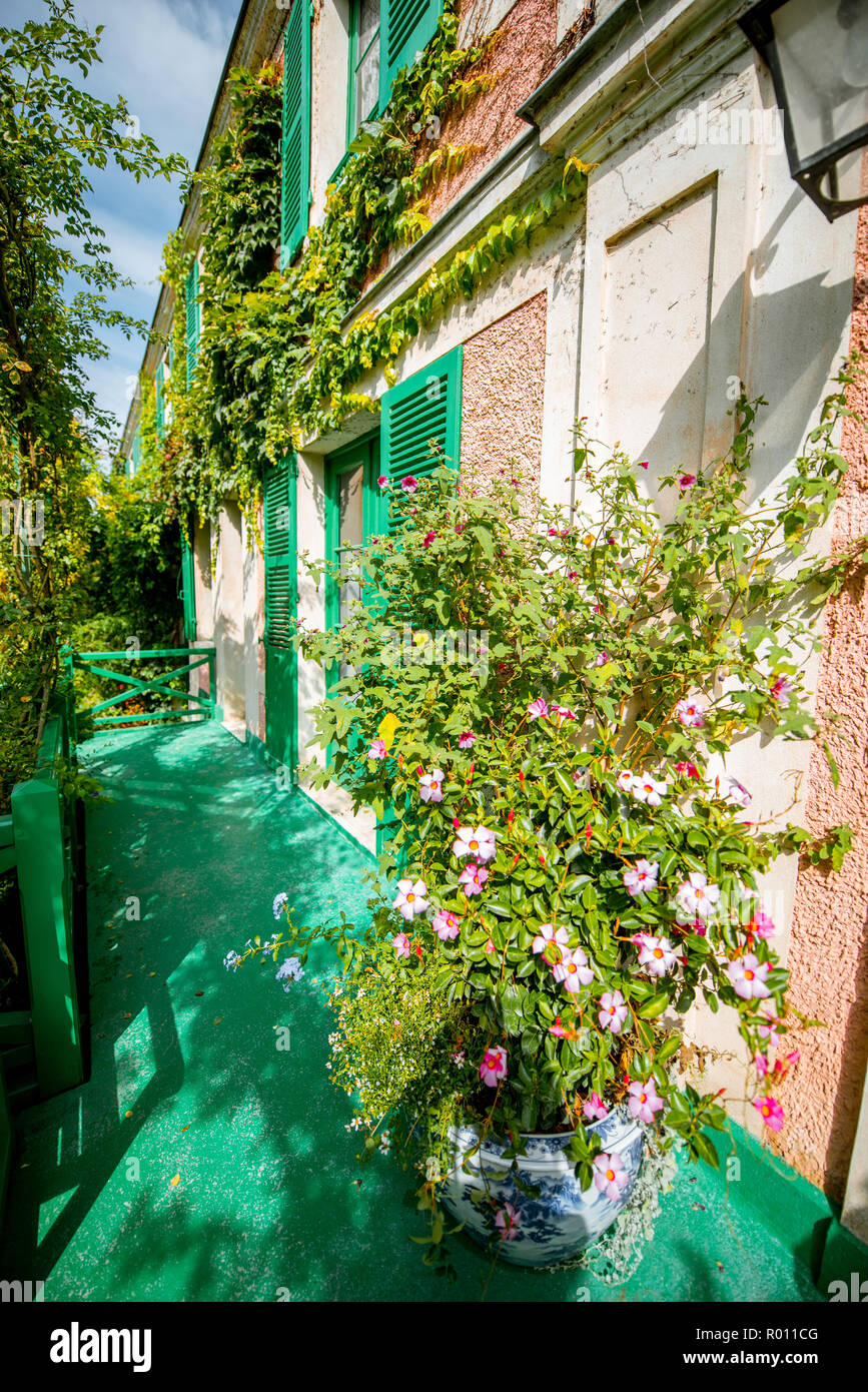 House and garden of Claud Monet, famous french impressionist painter in Giverny town in France Stock Photo