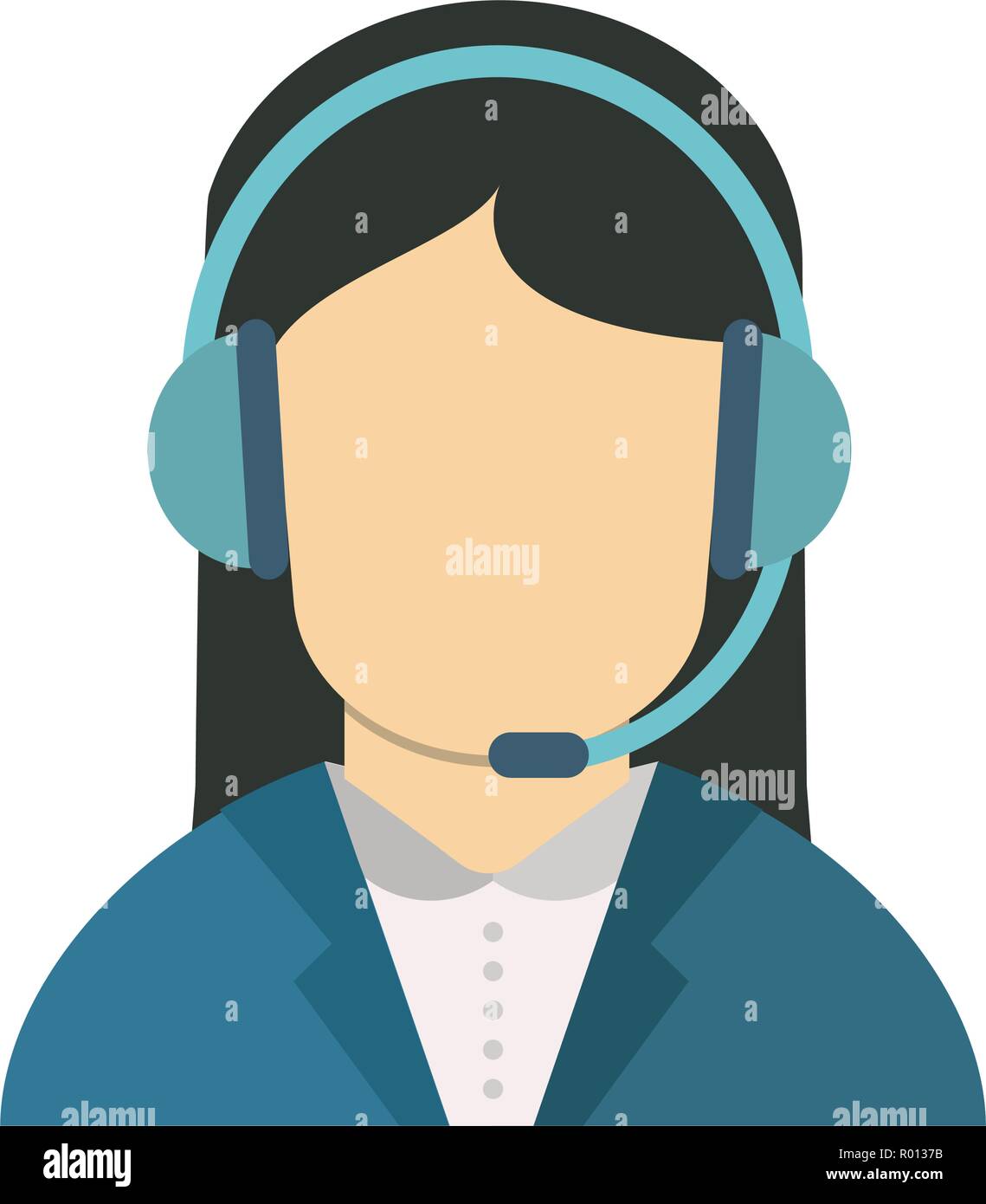 Call center woman with headset avatar vector illustration graphic design  Stock Vector Image & Art - Alamy