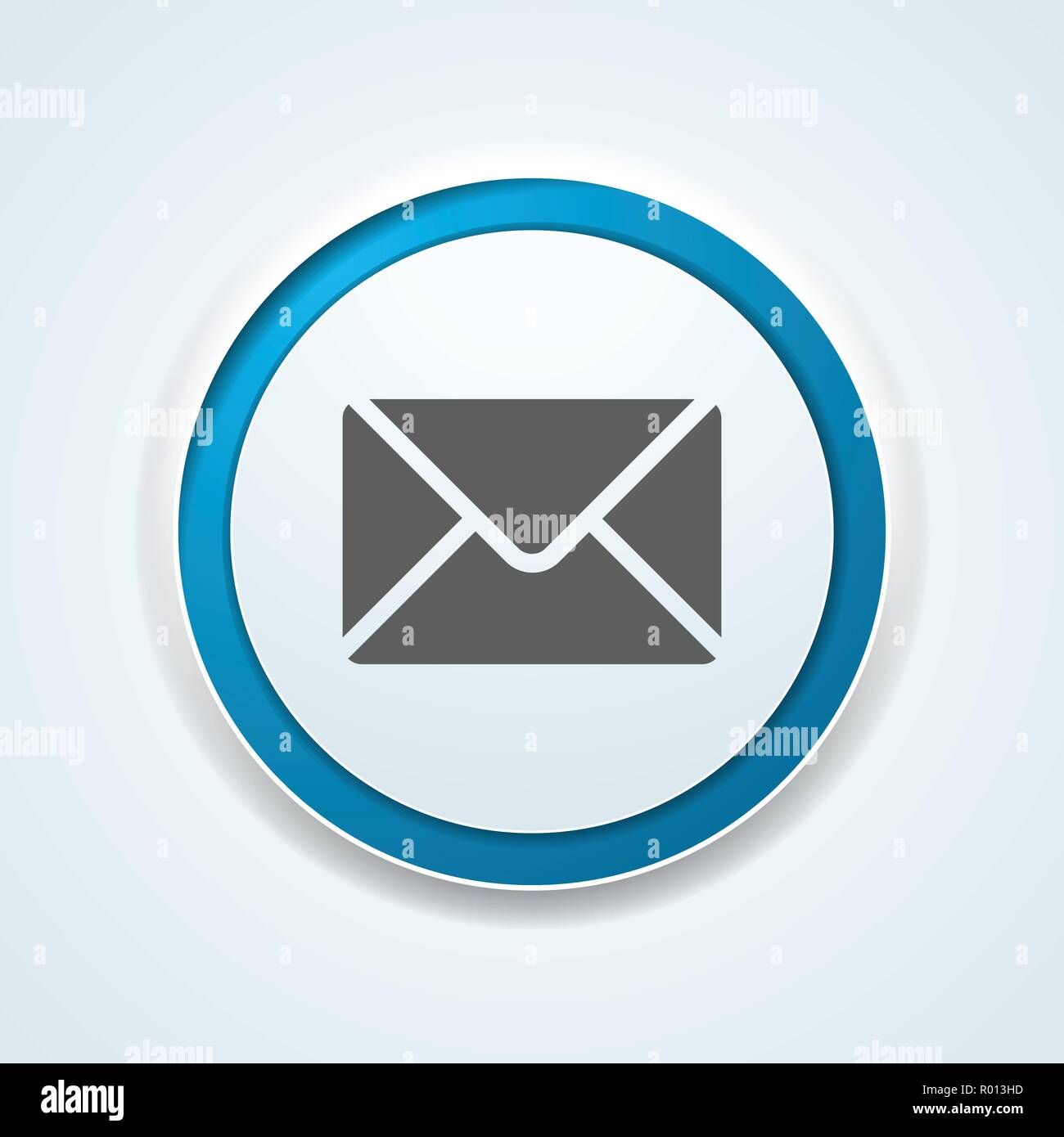 Cantact Mail button label illustration Stock Vector