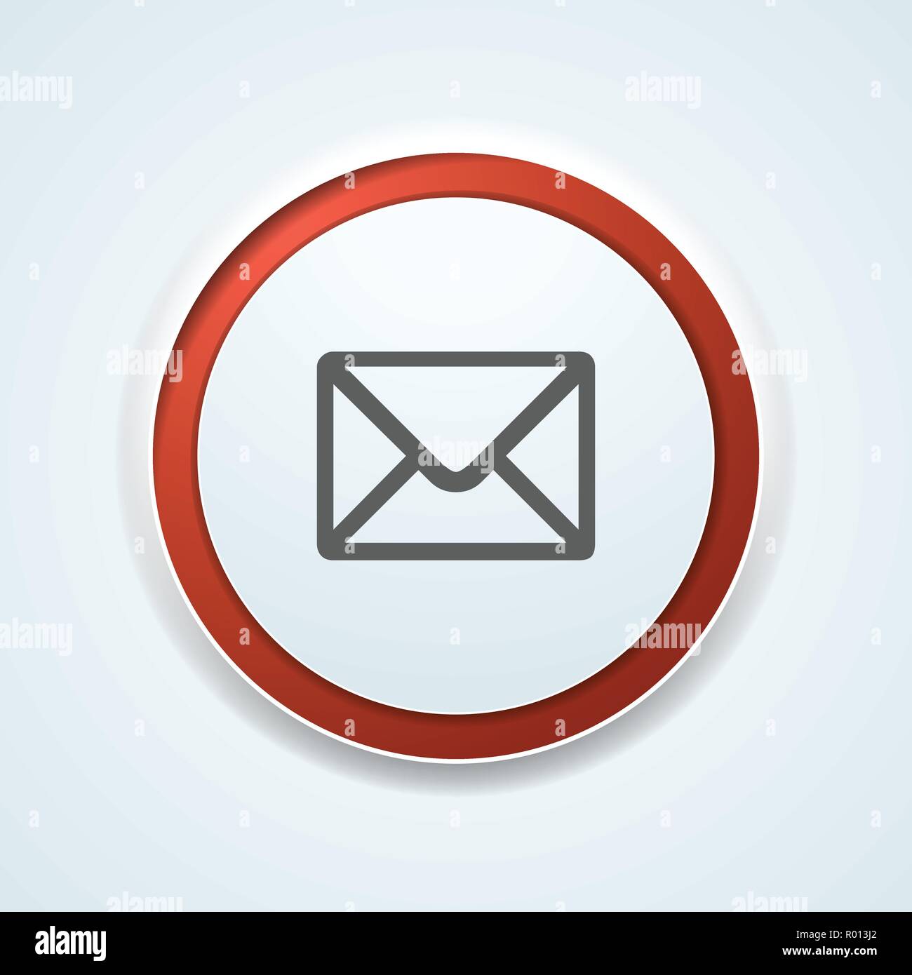 Cantact Mail button label illustration Stock Vector