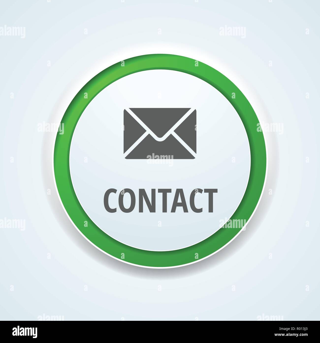 Cantact Mail button label illustration Stock Vector