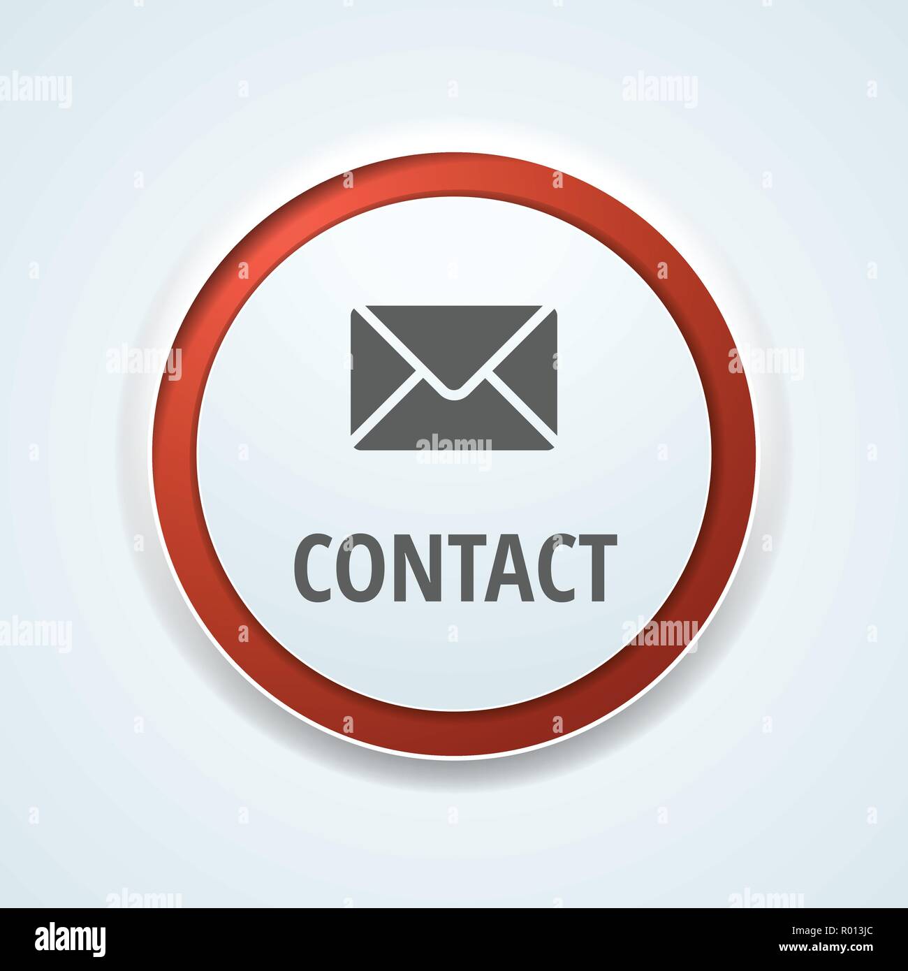 Cantact Mail button label illustration Stock Vector