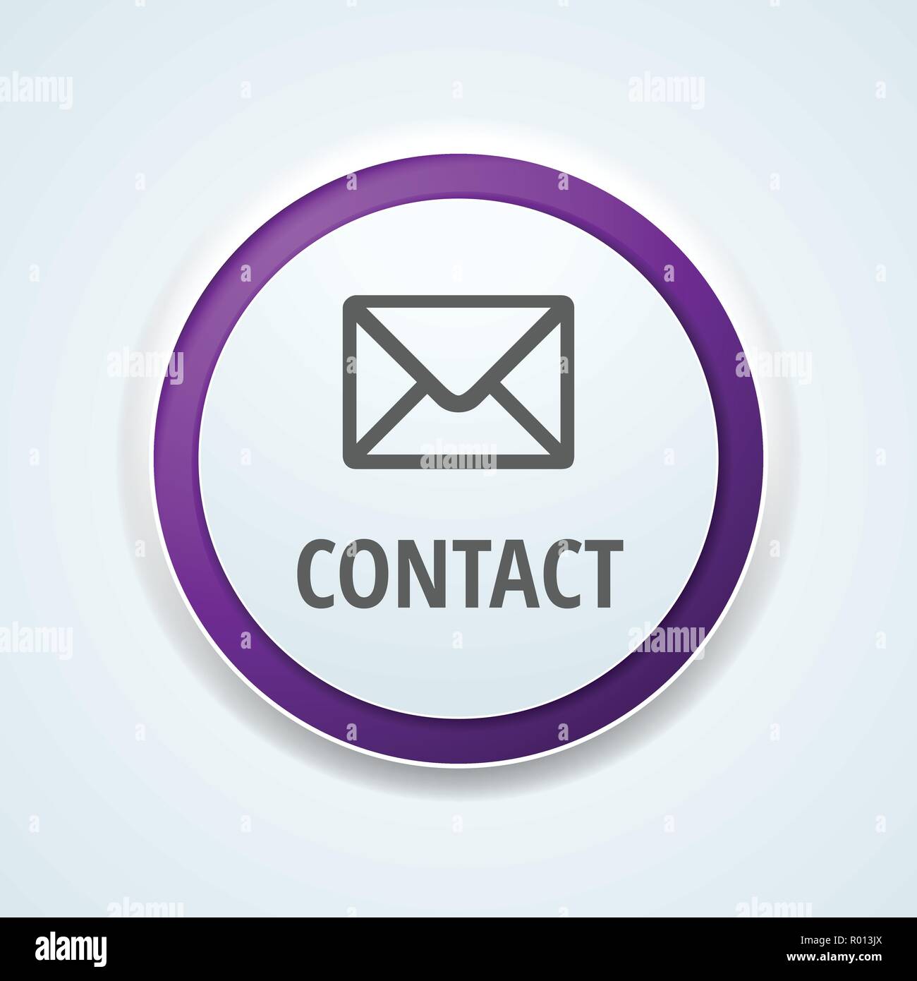 Cantact Mail button label illustration Stock Vector