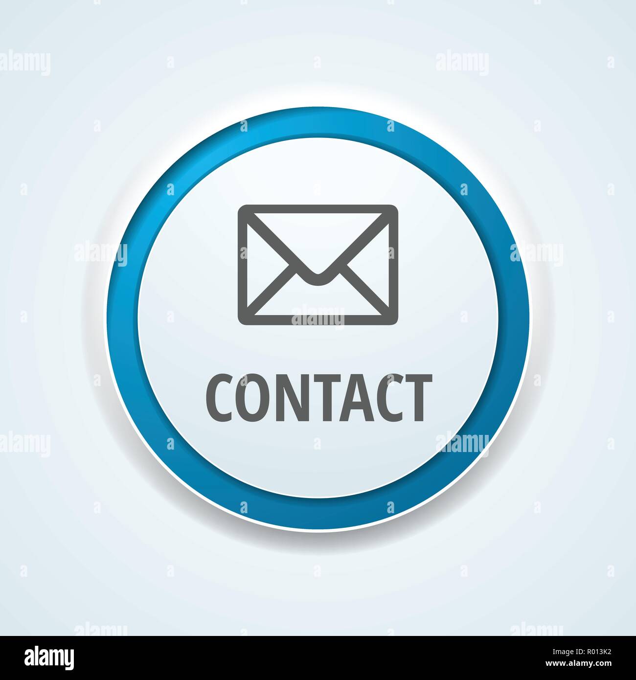 Cantact Mail button label illustration Stock Vector