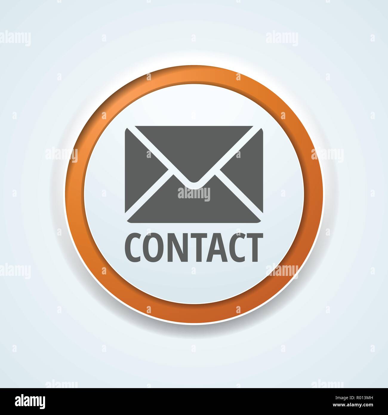 Cantact Mail button label illustration Stock Vector