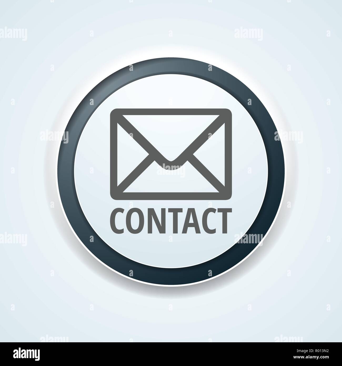 Cantact Mail button label illustration Stock Vector