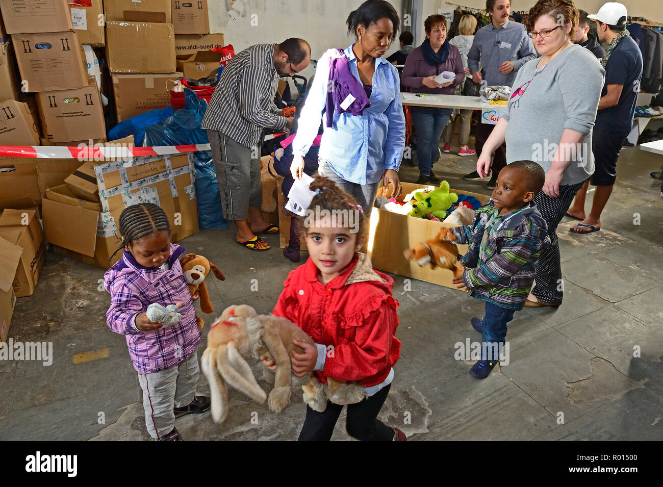 Germany, North Rhine-Westphalia - Refugees in NRW Stock Photo