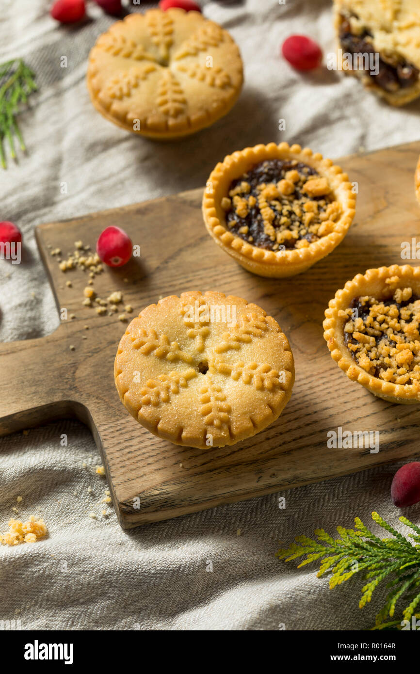 Homemade Mini Mincemeat Pies for the Holidays Stock Photo