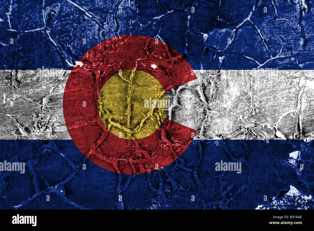 Colorado state grunge flag, United States of America Stock Photo