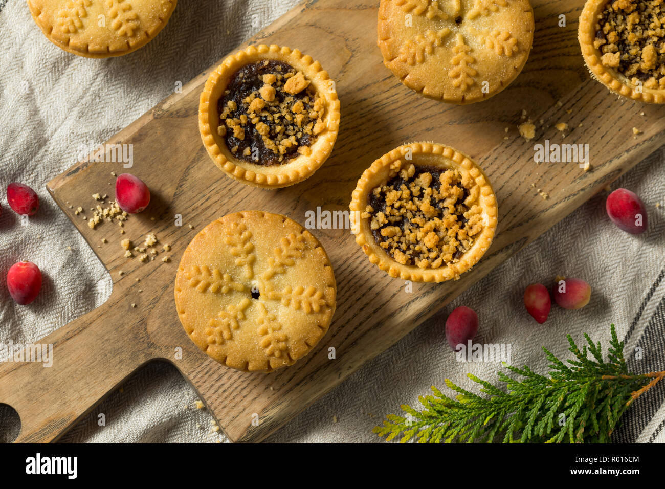 Homemade Mini Mincemeat Pies for the Holidays Stock Photo