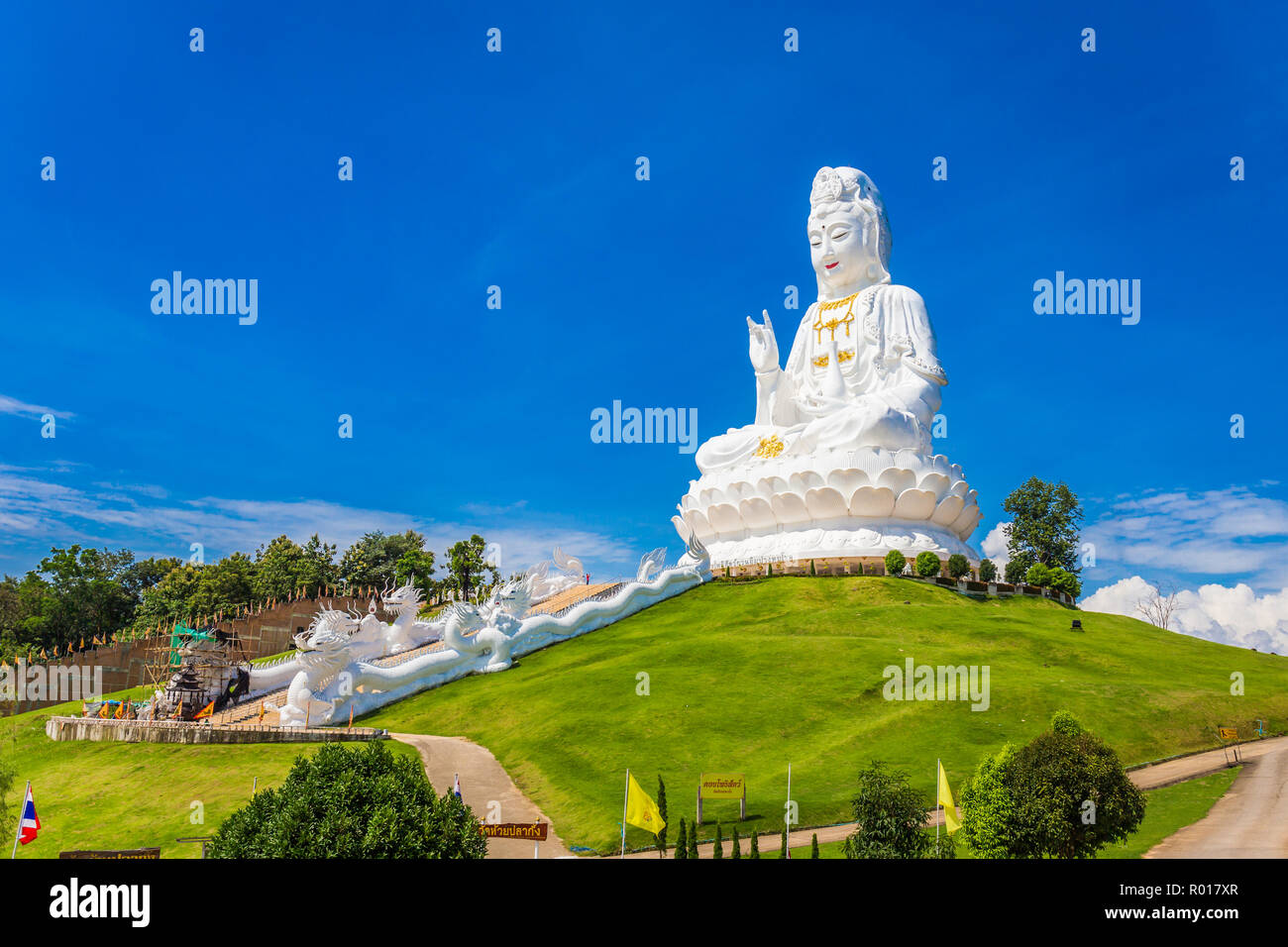 Landscape of Wat Huay Pla Kung temple Statue of Guan Yin travel