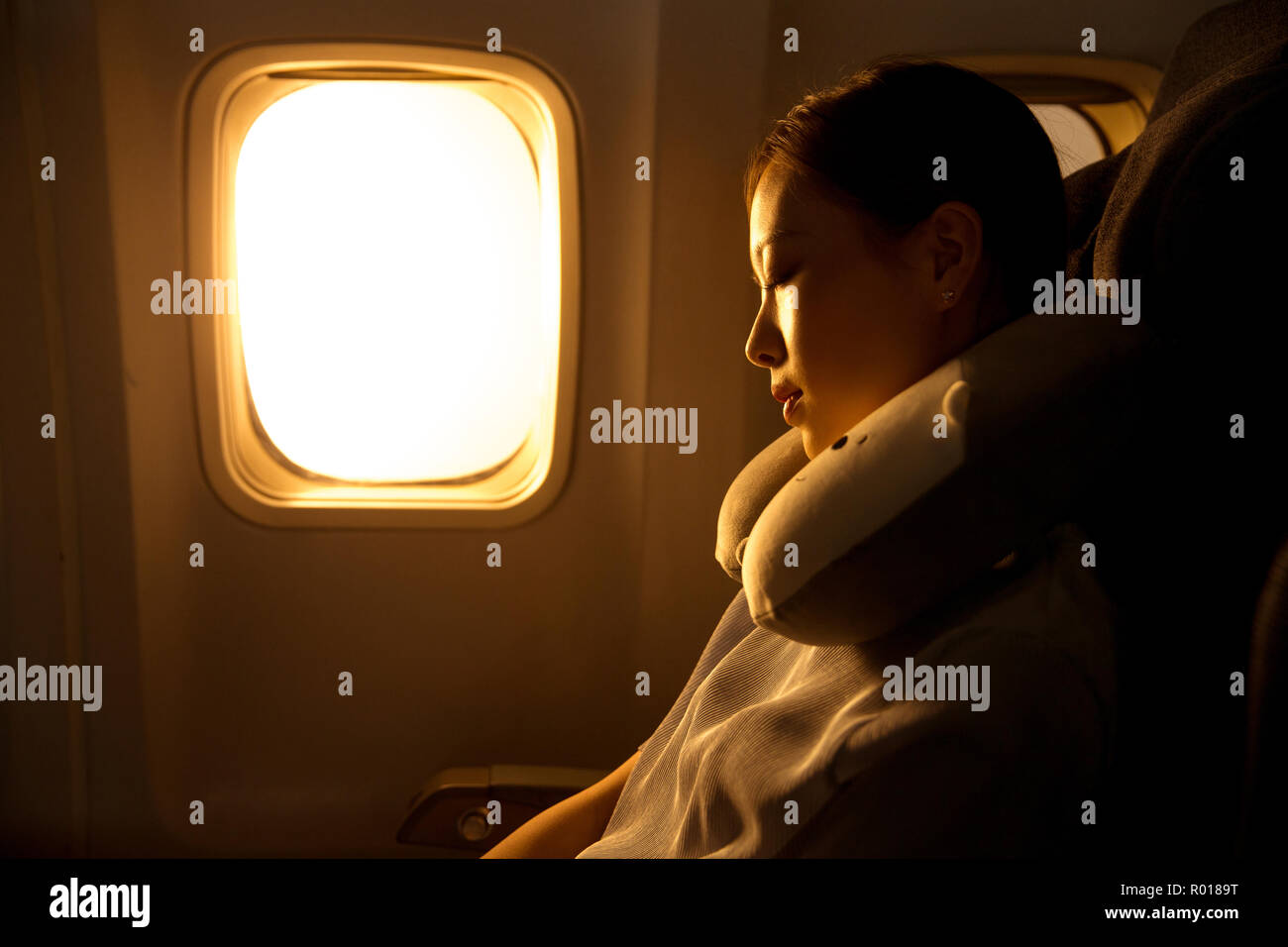 Resting plane passenger hi-res stock photography and images - Alamy