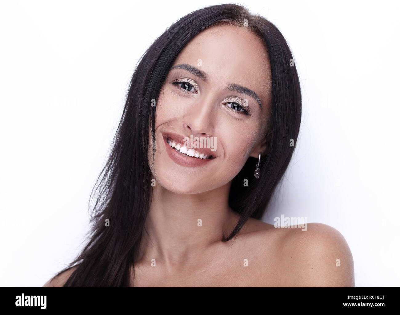 Young woman close up face beauty portrait Stock Photo - Alamy