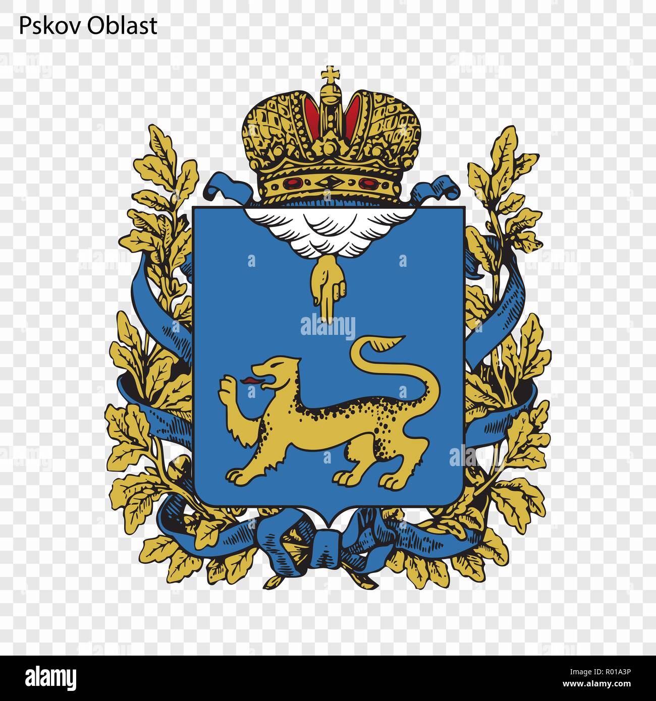 Emblem Of Pskov Oblast Province Of Russia Stock Vector Image Art Alamy