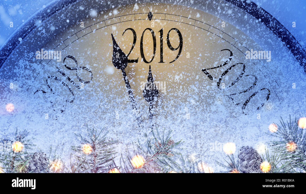 Countdown to midnight Stock Photo Alamy