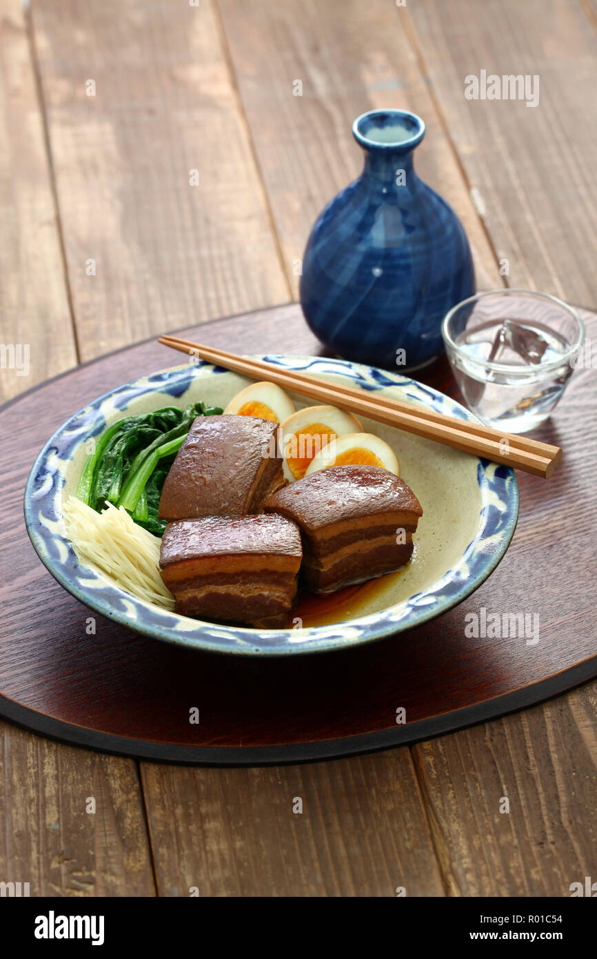 braised pork belly, dongpo pork, okinawa rafute Stock Photo