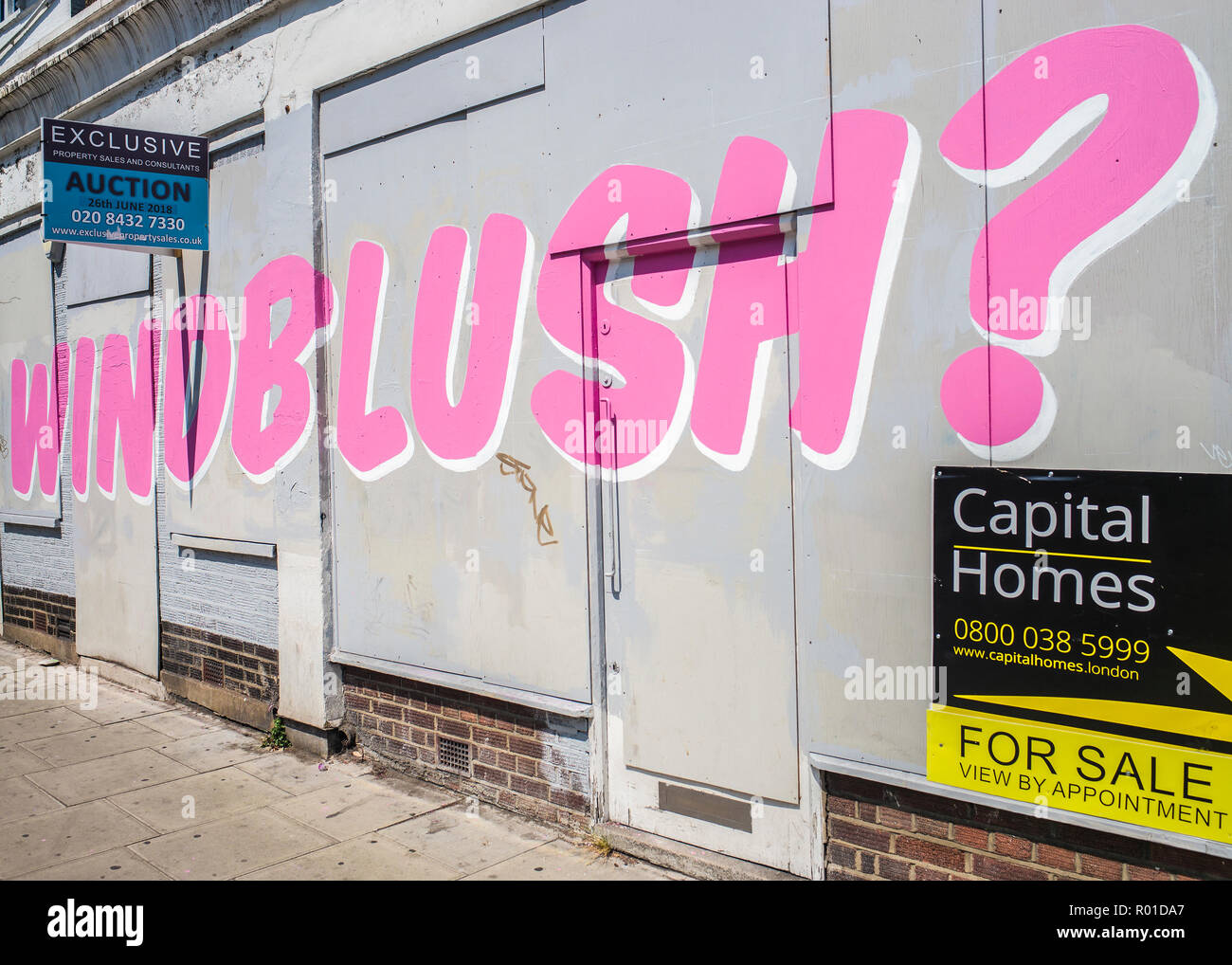 windblush ? graffiti windrush by LDN Graffiti Stock Photo