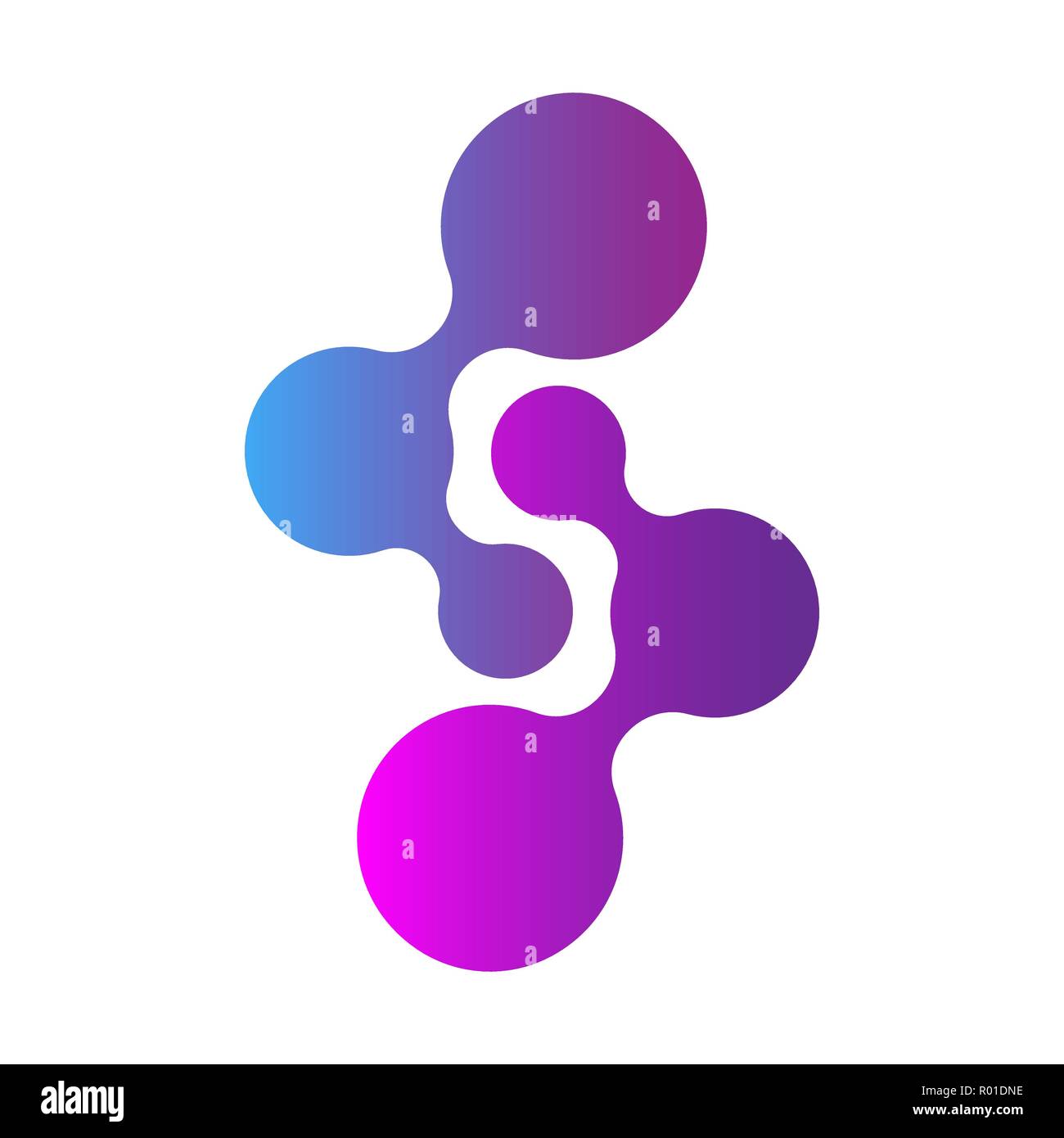Logo icon with dot and curve. Vector. EPS 10 Stock Vector