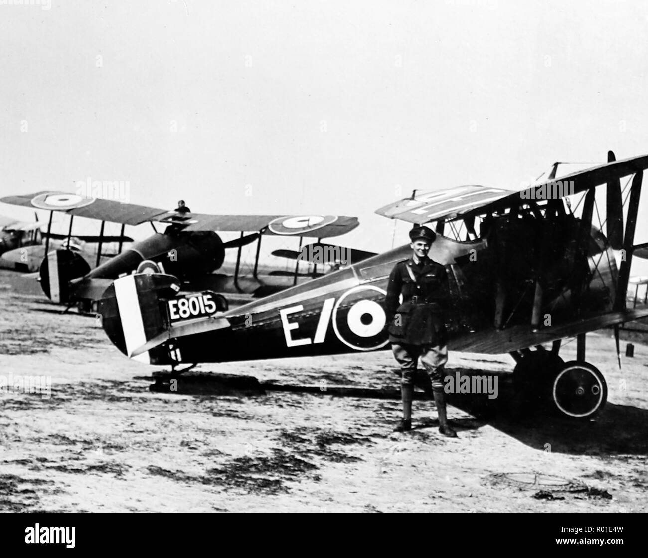 Sopwith Camels ready to fly over German lines during the First World War Stock Photo