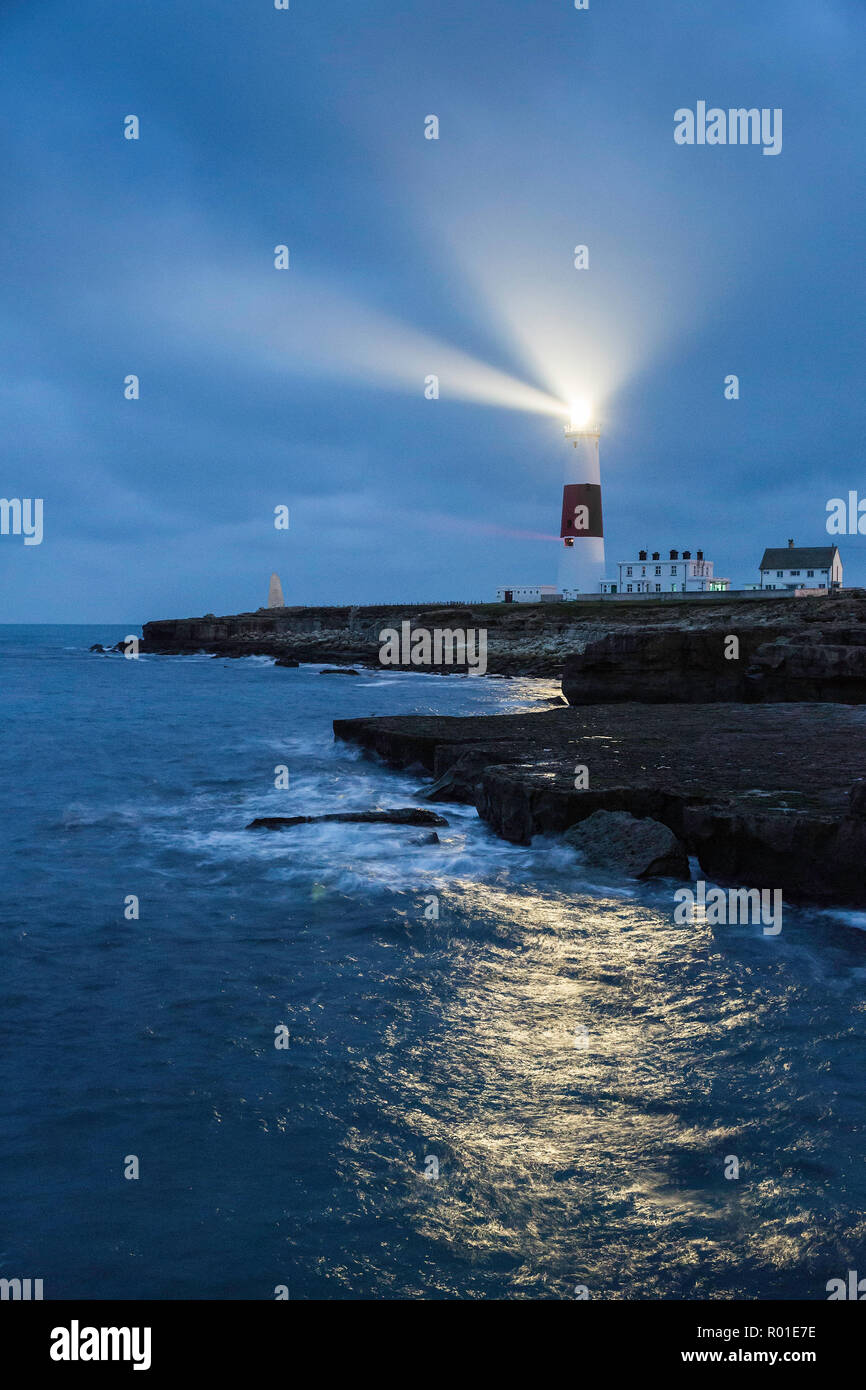 Portland Bill Lighthouse, Isle of Portland, Dorset, England Stock Photo